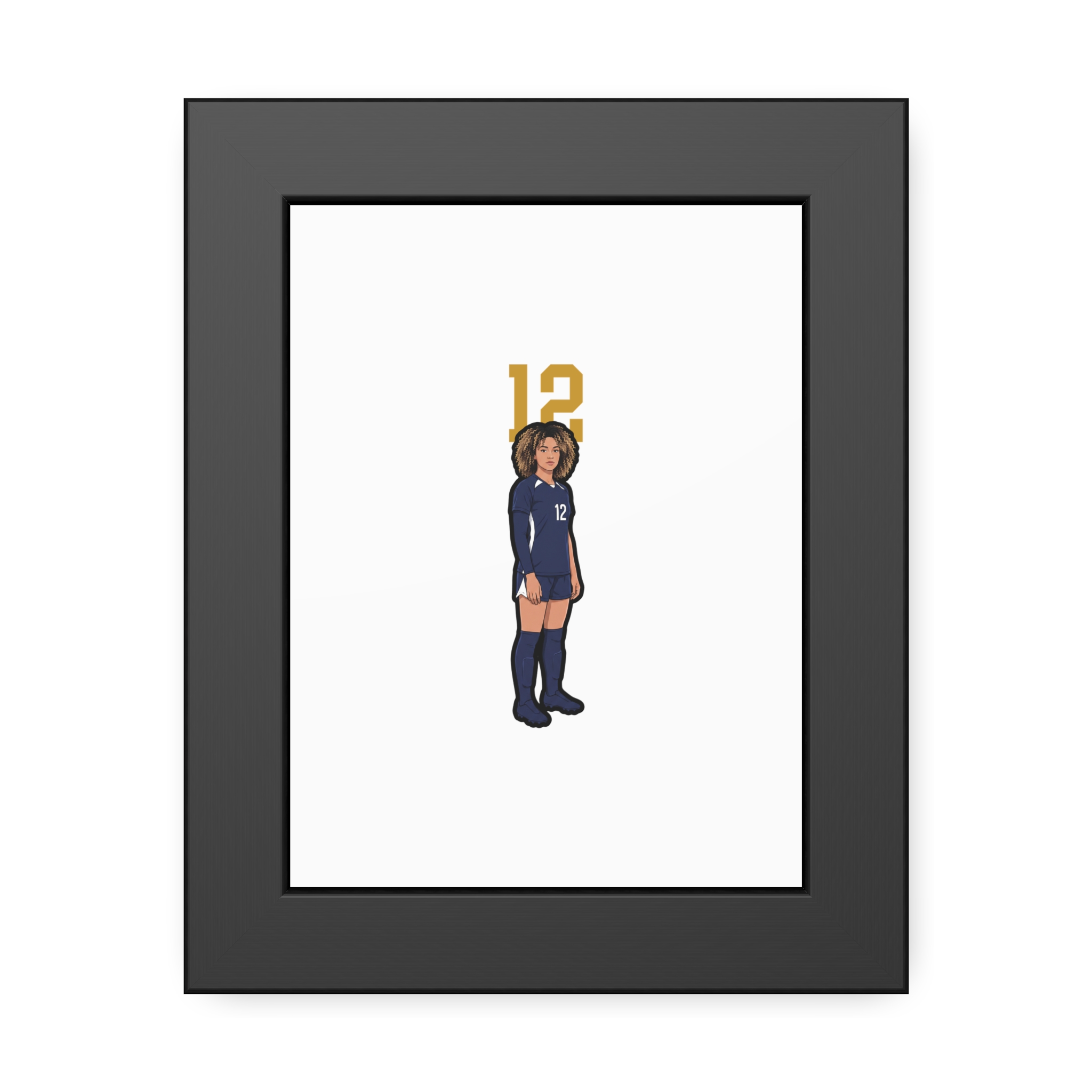 Framed Poster — character_number_top in Black