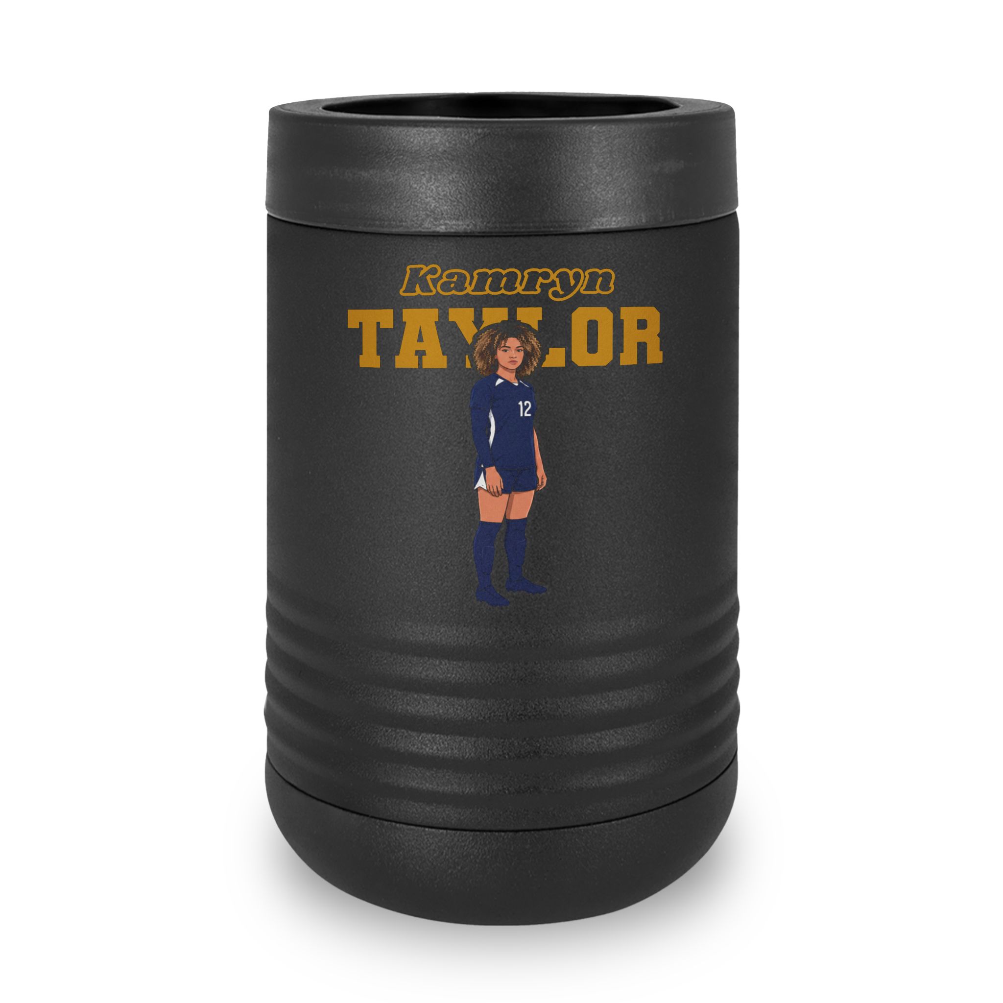 Stainless Can Cooler — character_name_arch in Black