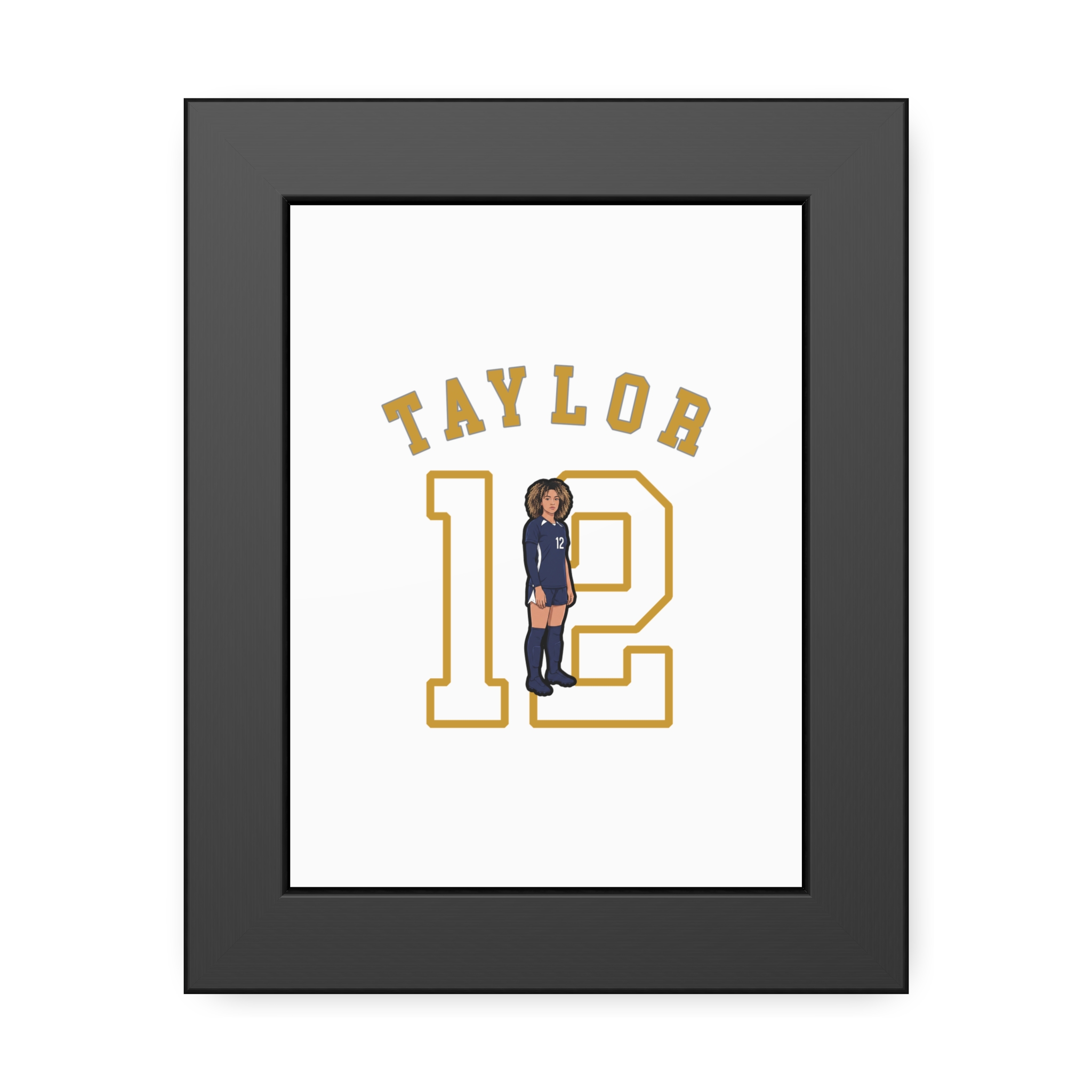 Framed Poster — character_shirsey_arch in Black