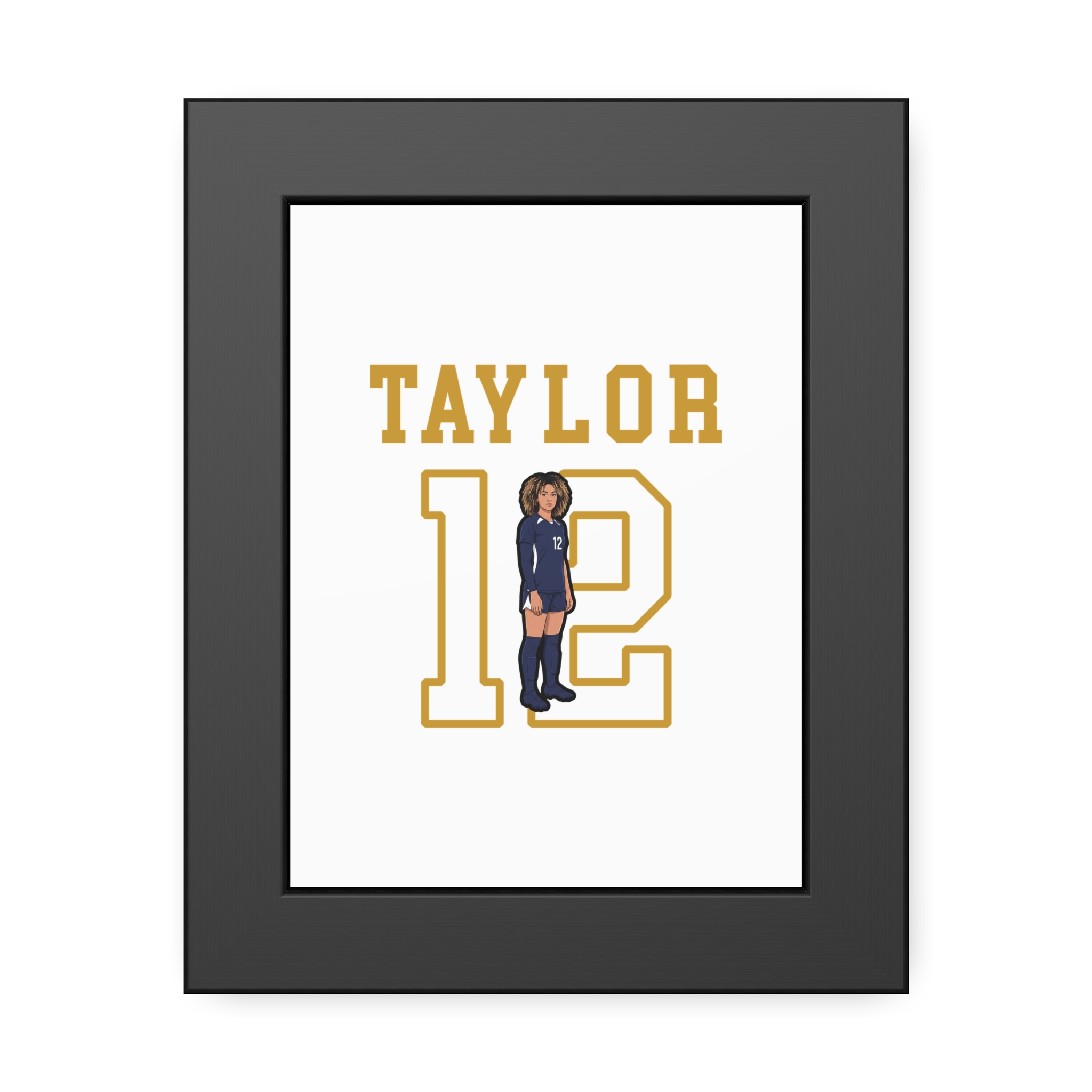 Framed Poster — character_shirsey in Black