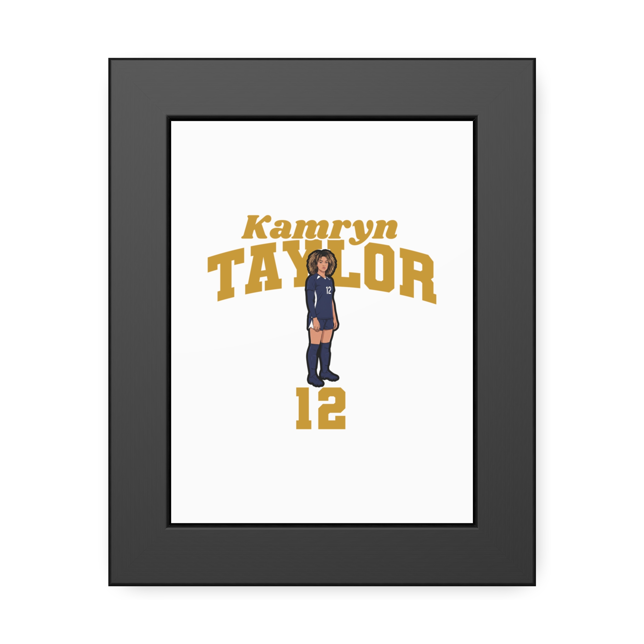 Framed Poster — character_signature_arch in Black