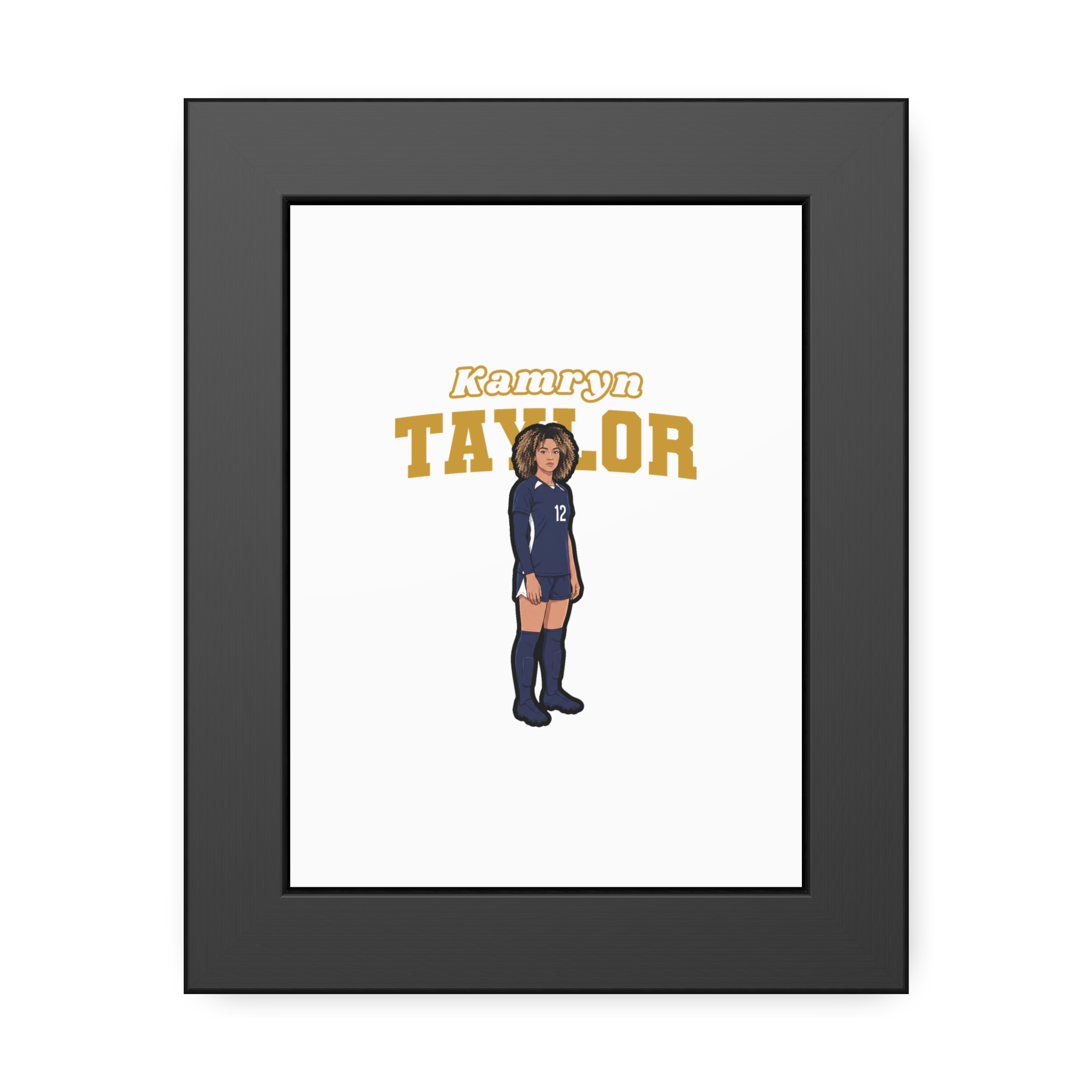 Framed Poster — character_name_arch in Black