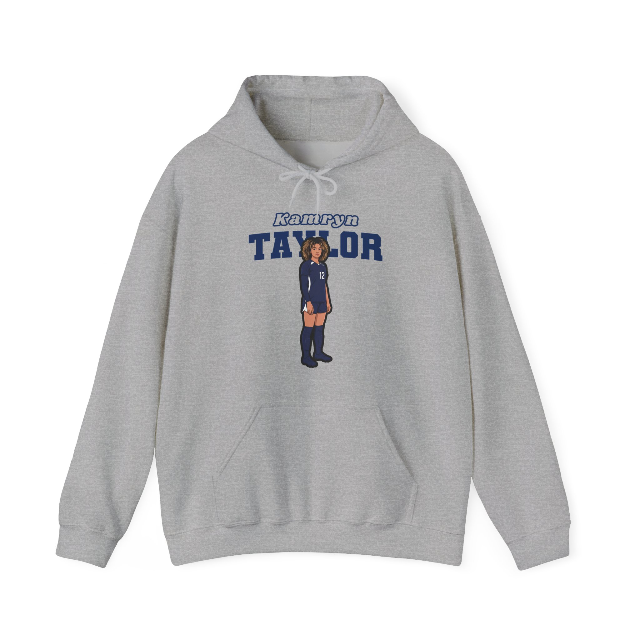 Hoodie — character_name_arch in Grey