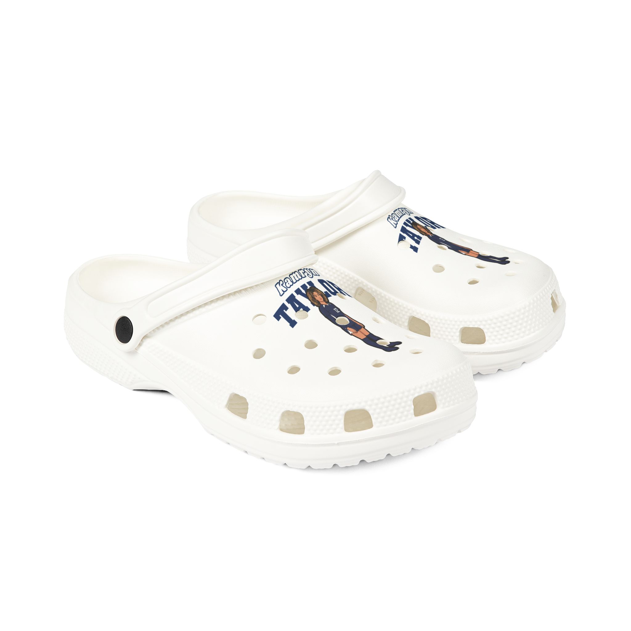 Rubber Clogs — character_name_arch in White