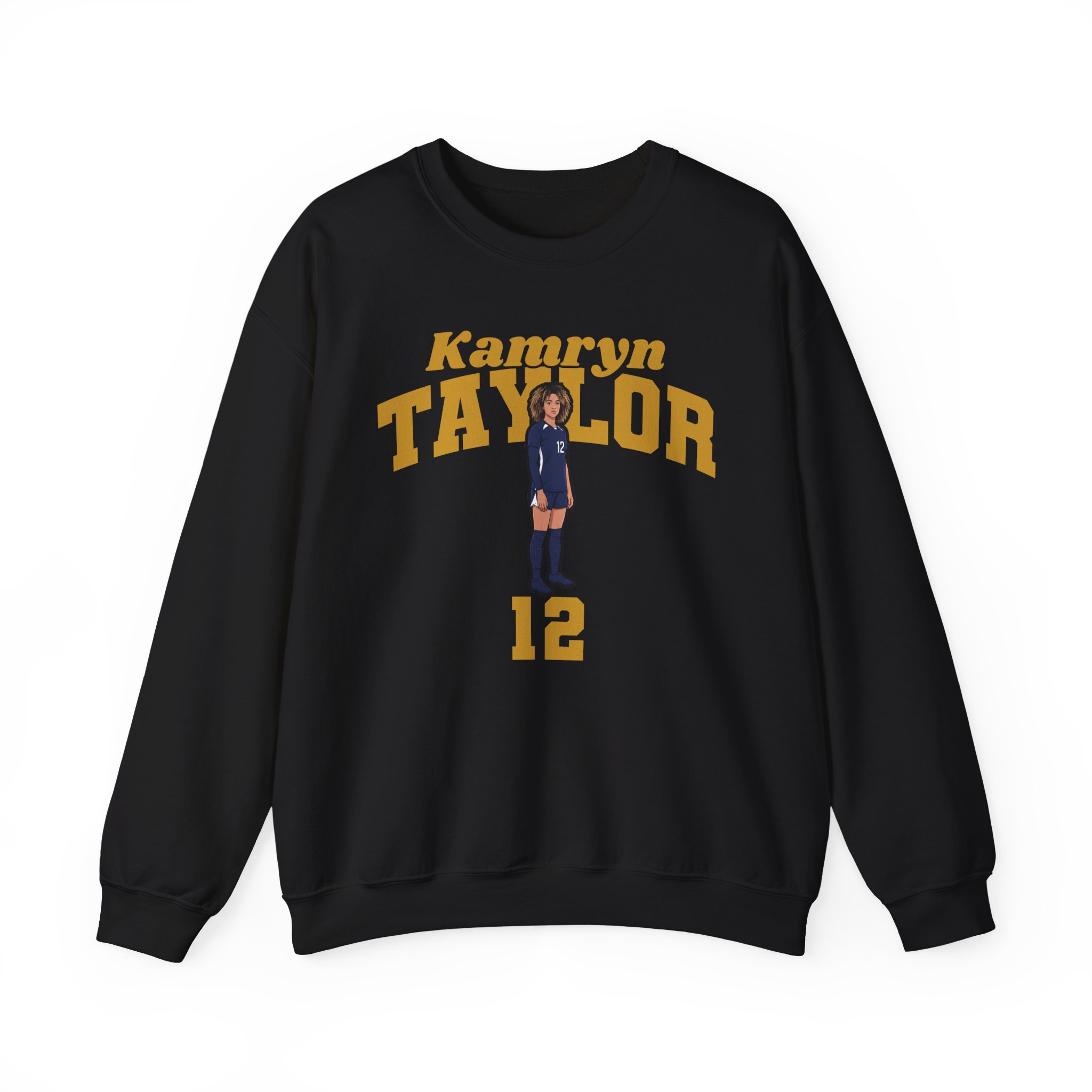 Crewneck Sweatshirt — character_signature_arch in Black