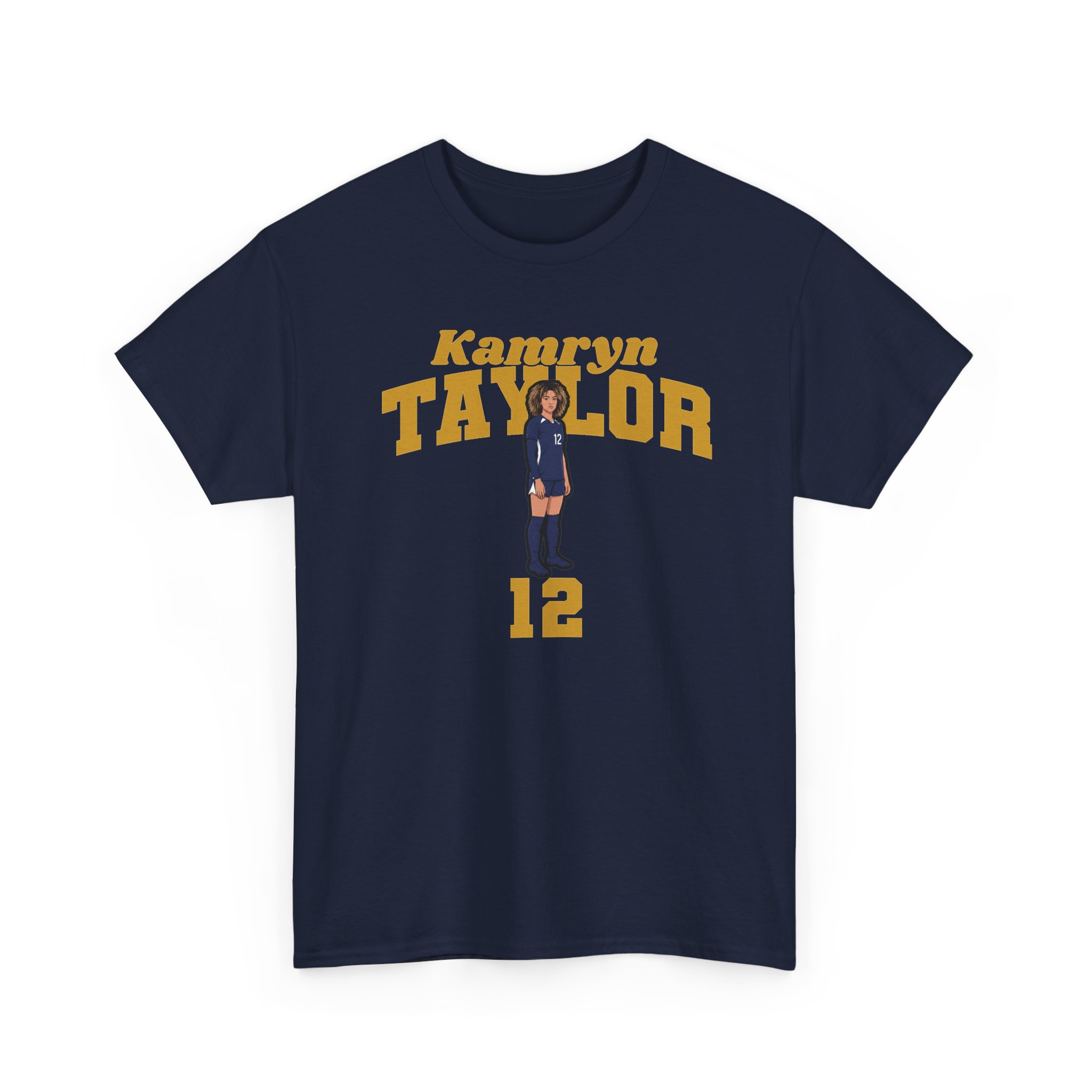 Tee — character_signature_arch in Navy