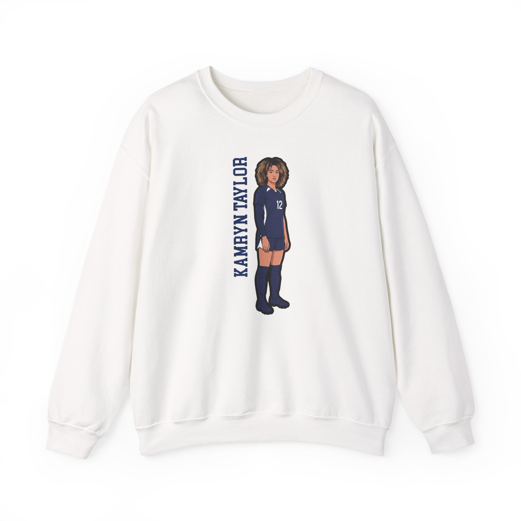 Crewneck Sweatshirt — character_name_vertical in White