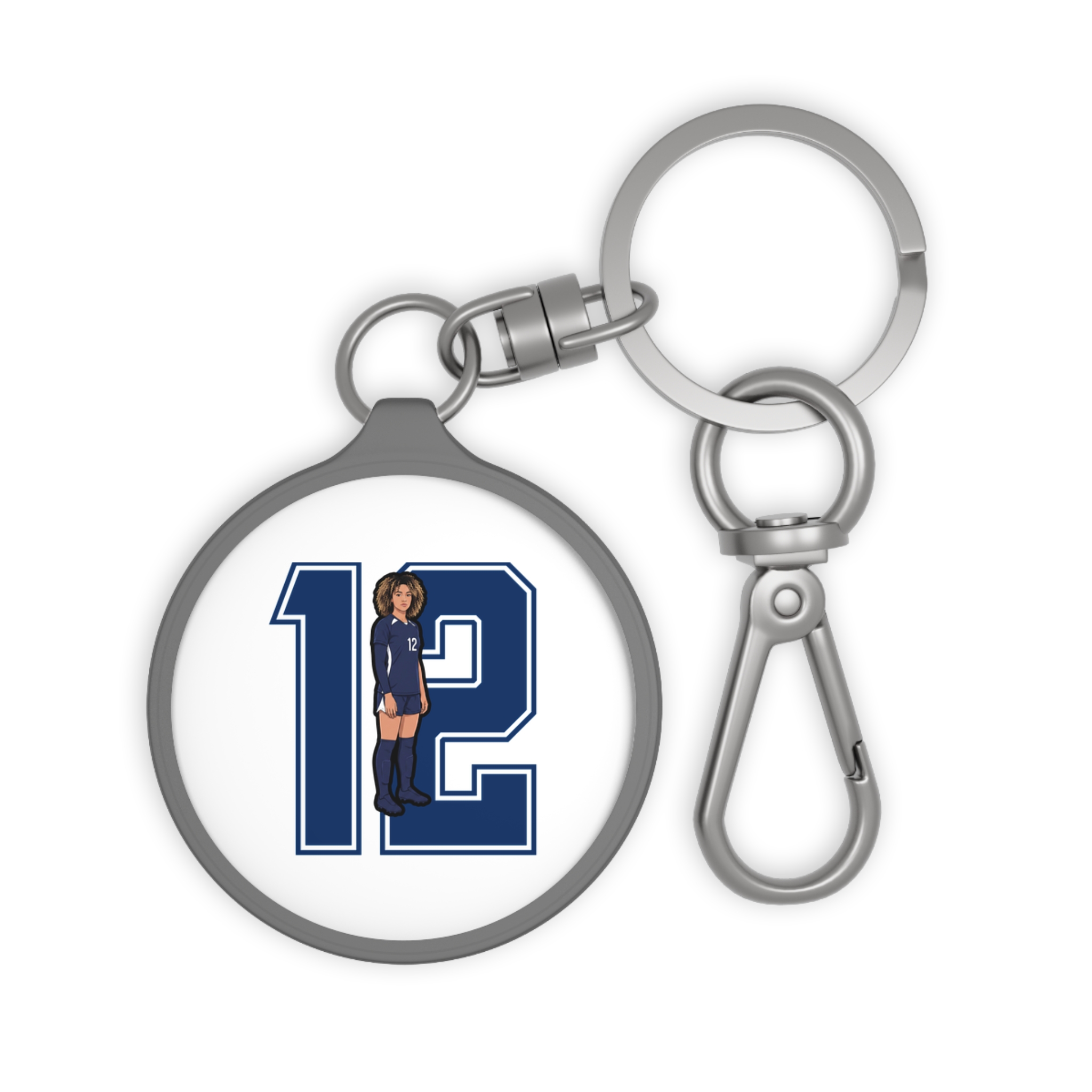 Keychain — character_number in Grey