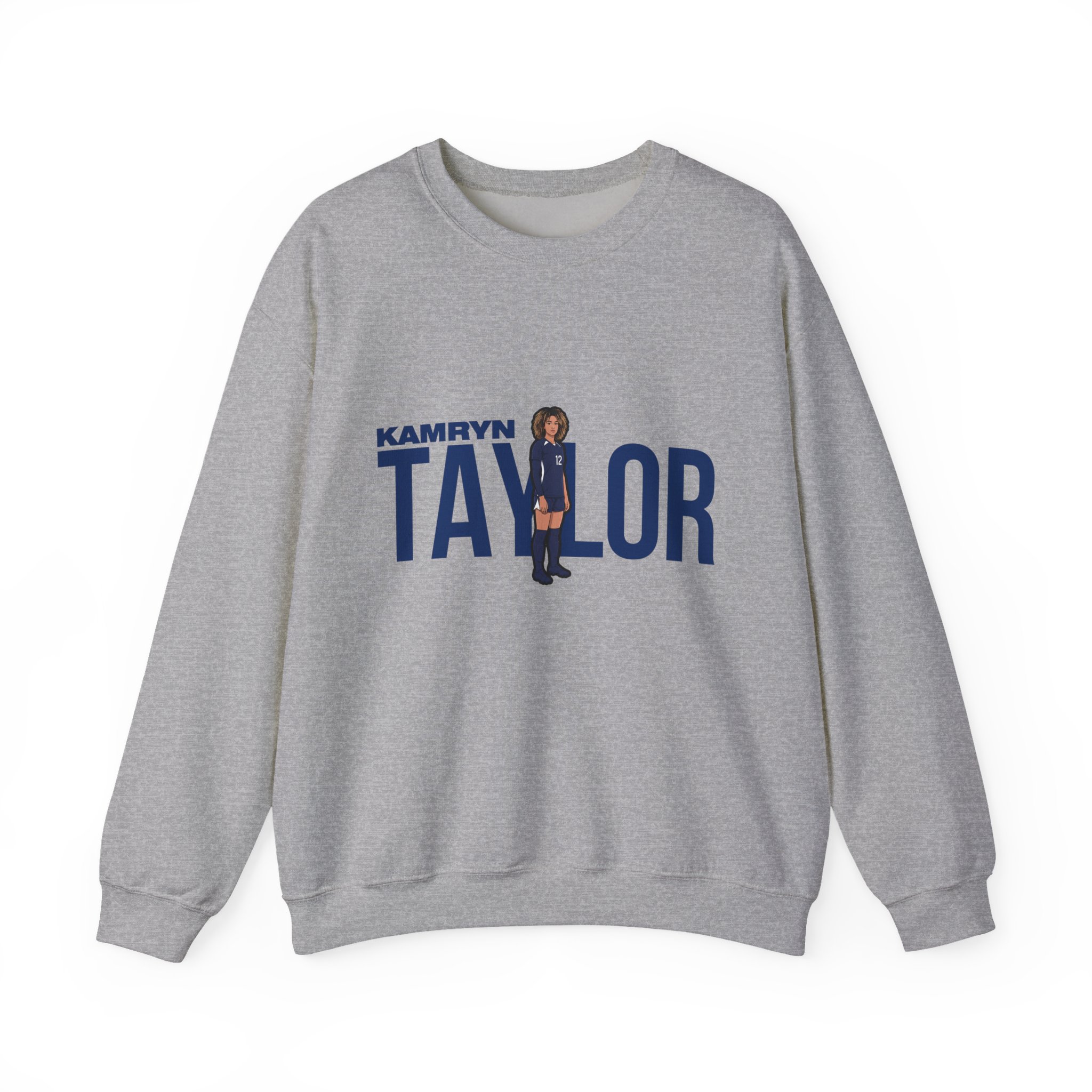 Crewneck Sweatshirt — character_player_name in Grey