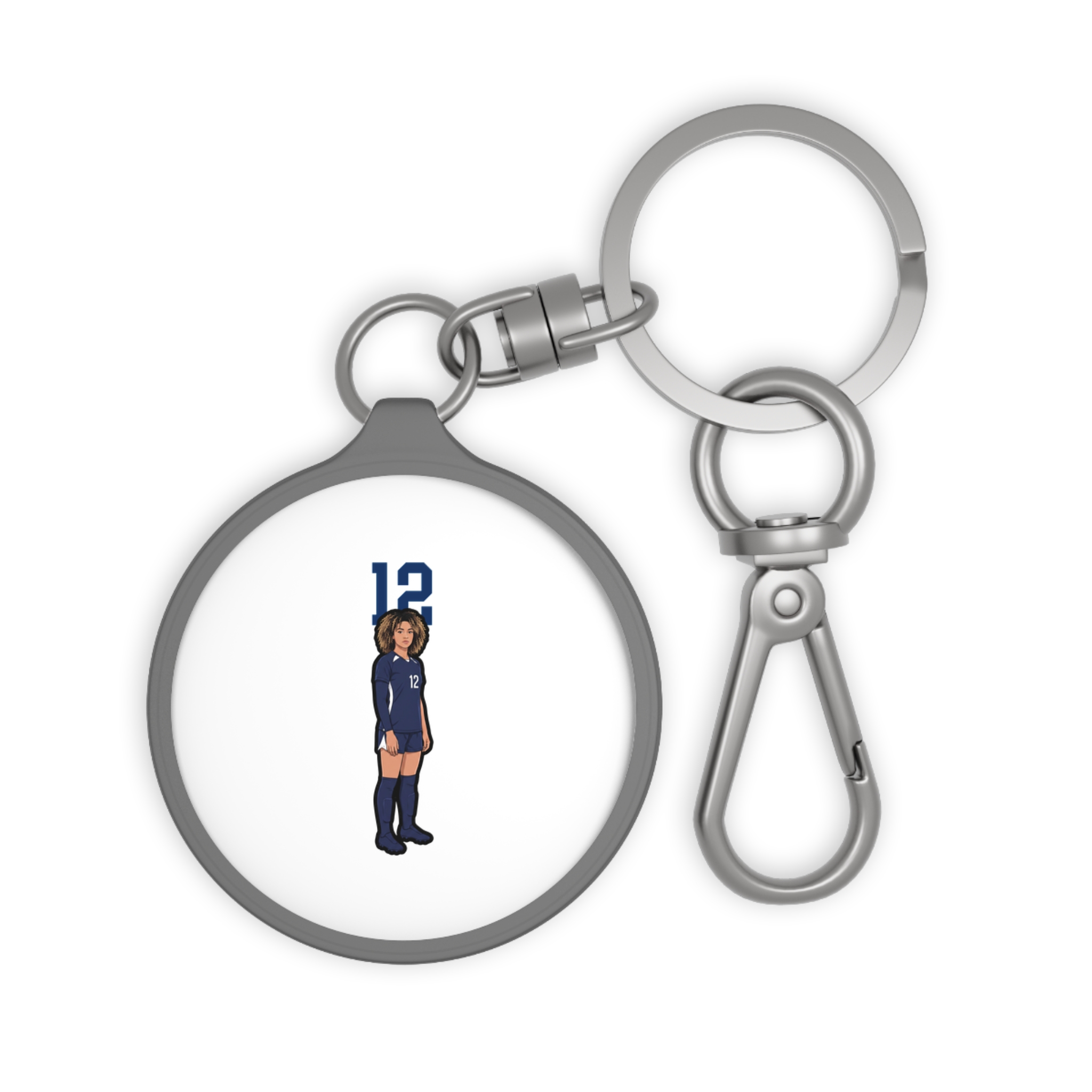 Keychain — character_number_top in Grey