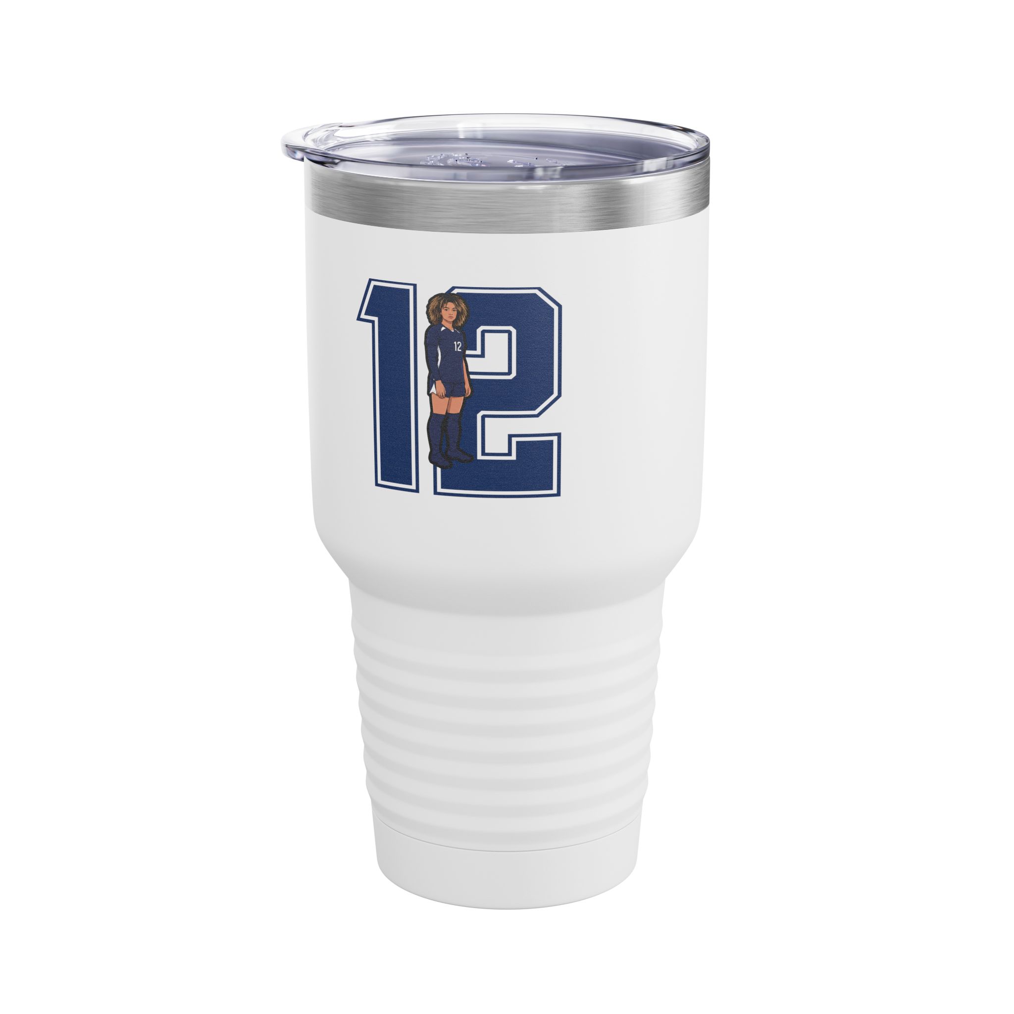 30oz Tumbler — character_number in White