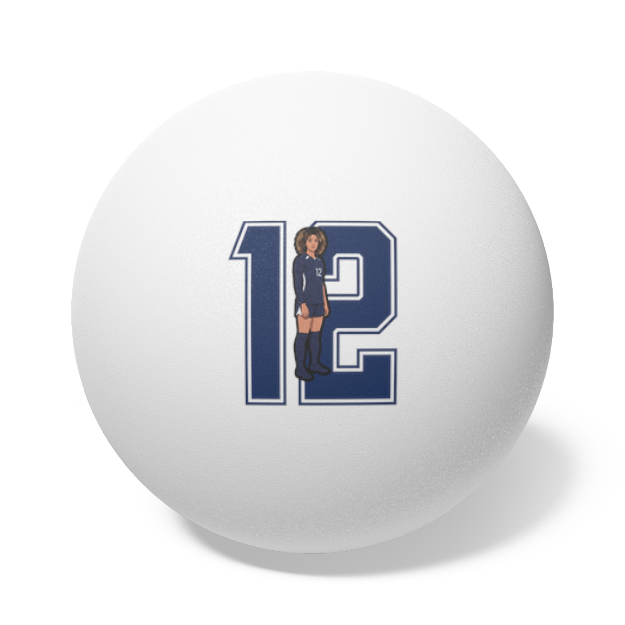 Ping Pong Balls, 6 pcs — character_number in White