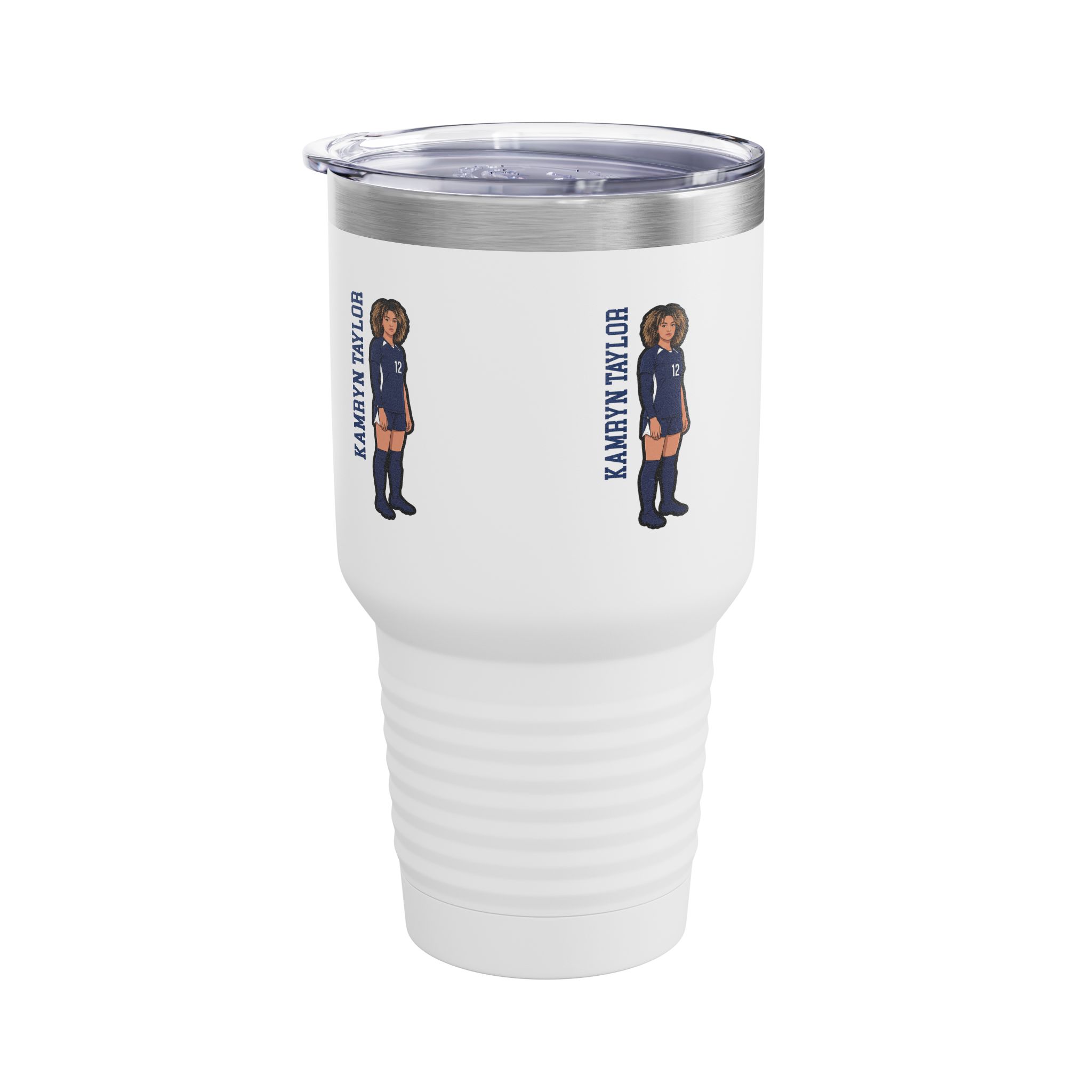 30oz Tumbler — character_name_vertical in White