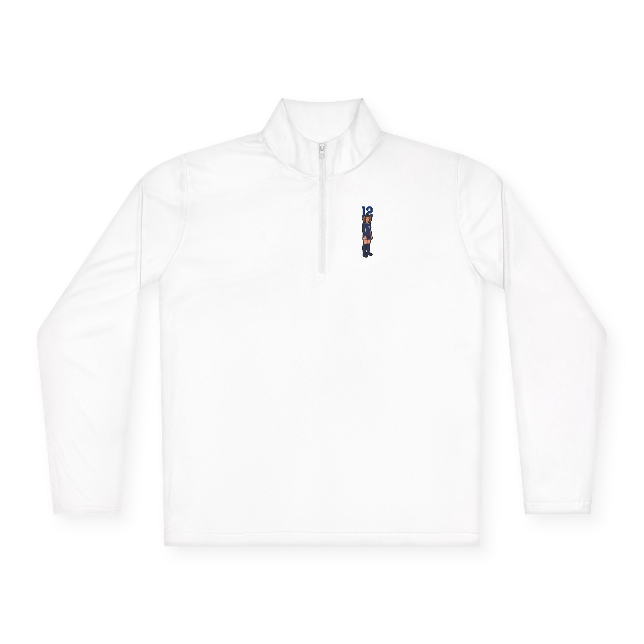 Q-Zip Pullover — character_number_top in White