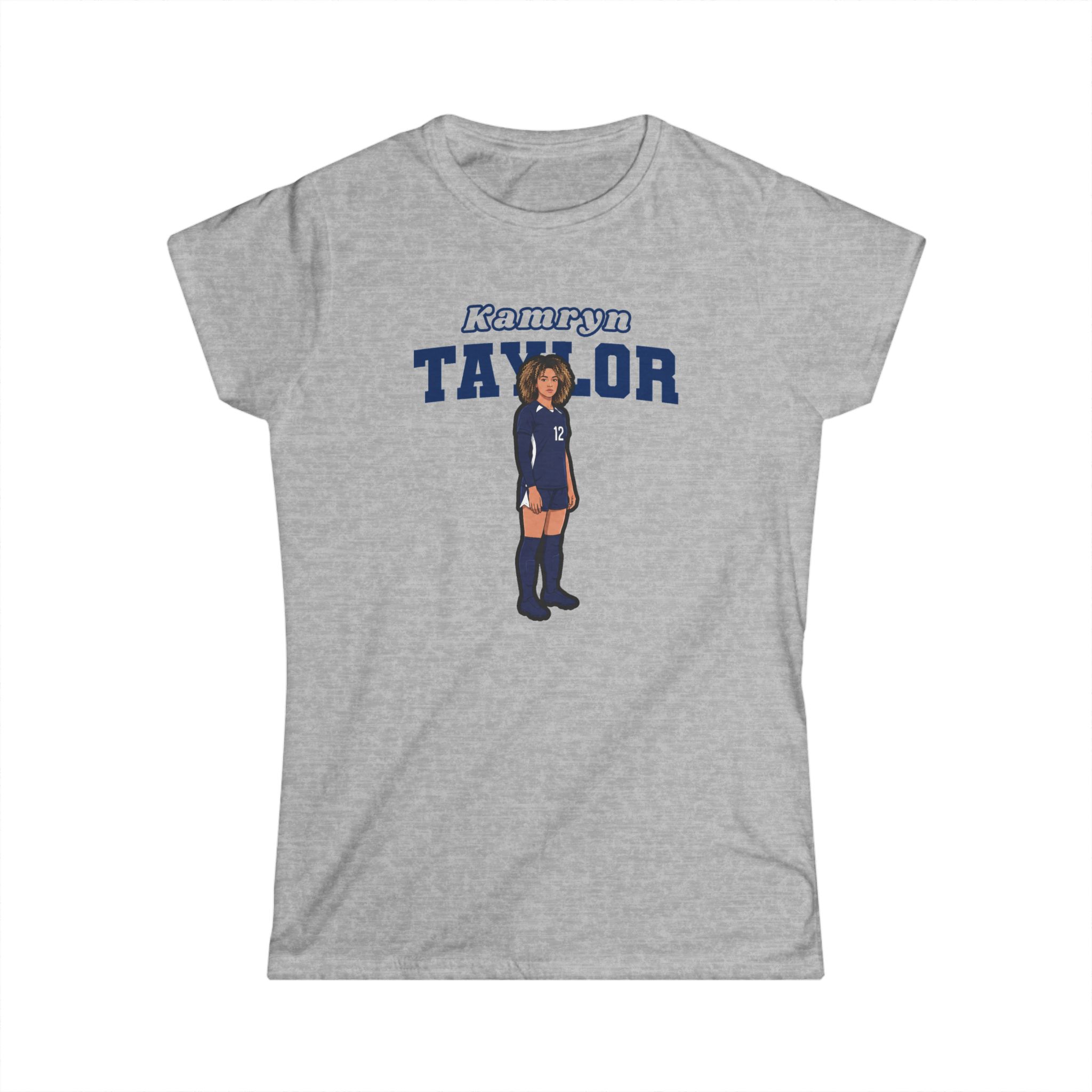 Women's Softstyle Tee — character_name_arch in Grey