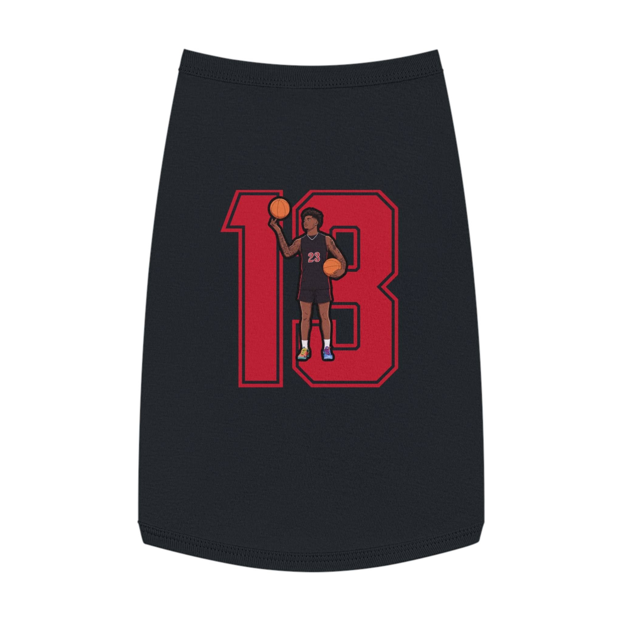 Pet Tank Top — character_number in Black