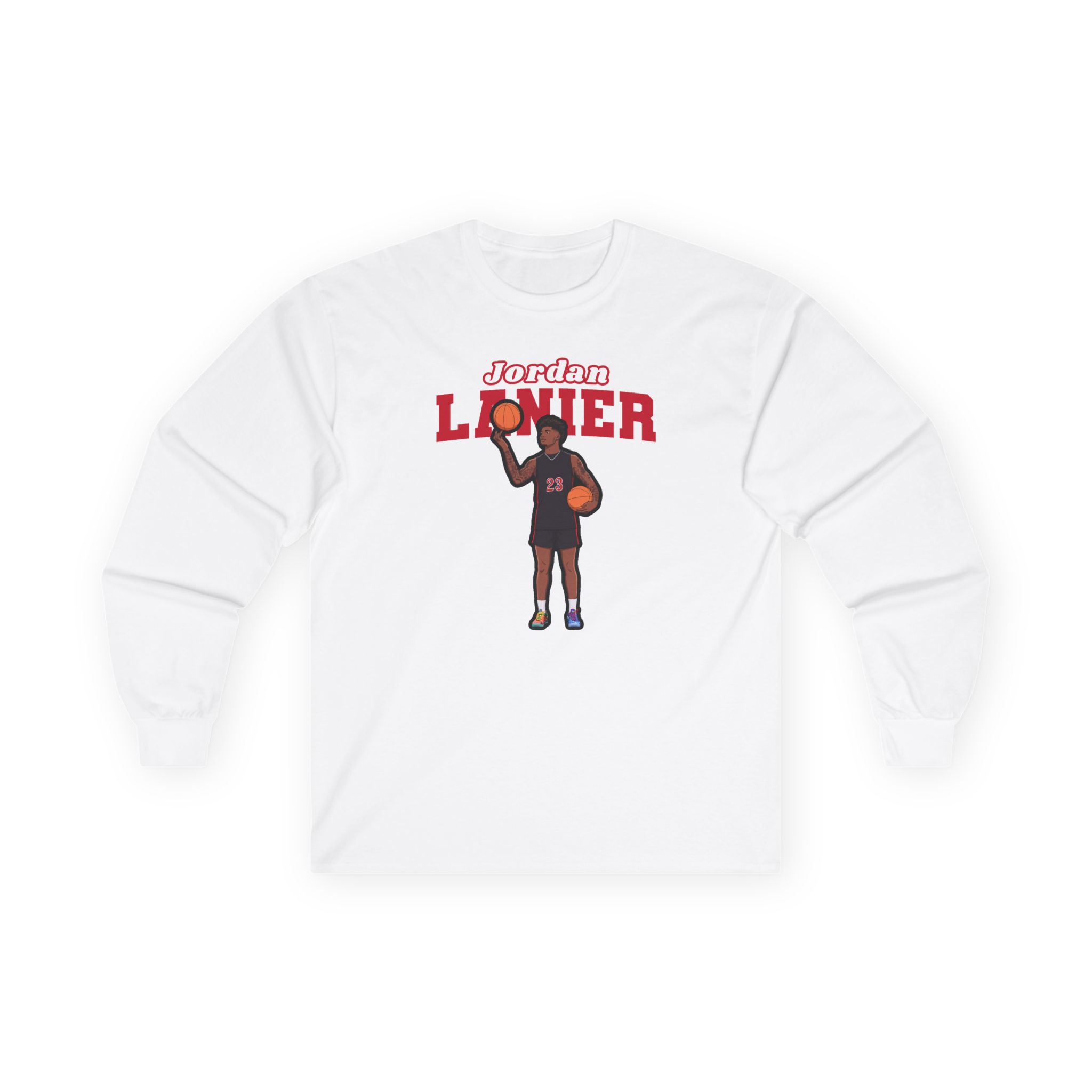 Long Sleeve Tee — character_name_arch in White