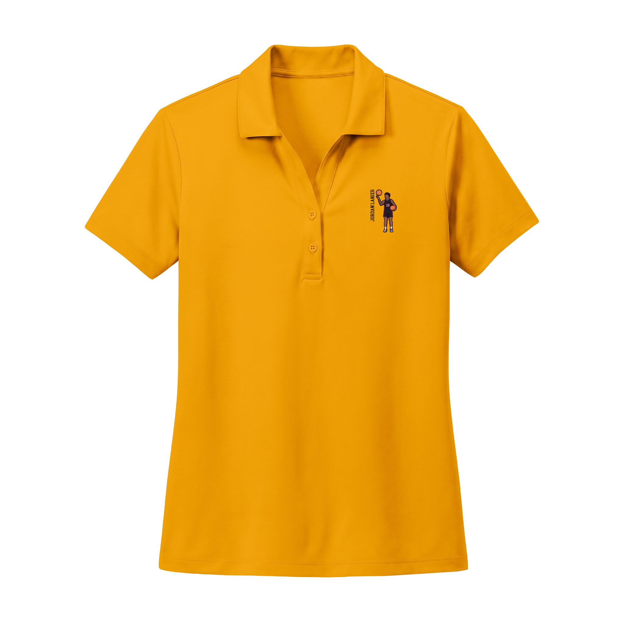 Women's Polo — character_name_vertical in Gold