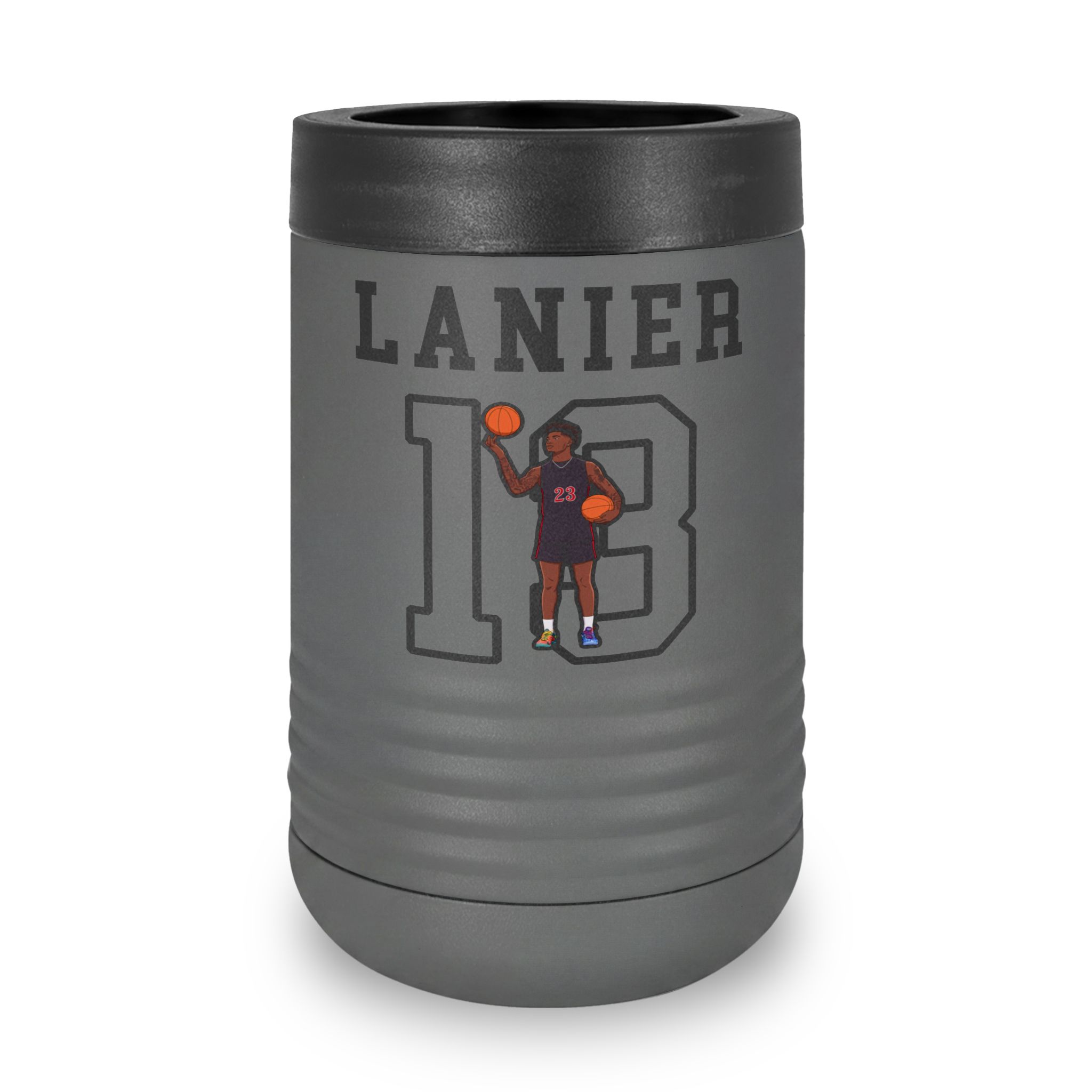 Stainless Can Cooler — character_shirsey in Grey