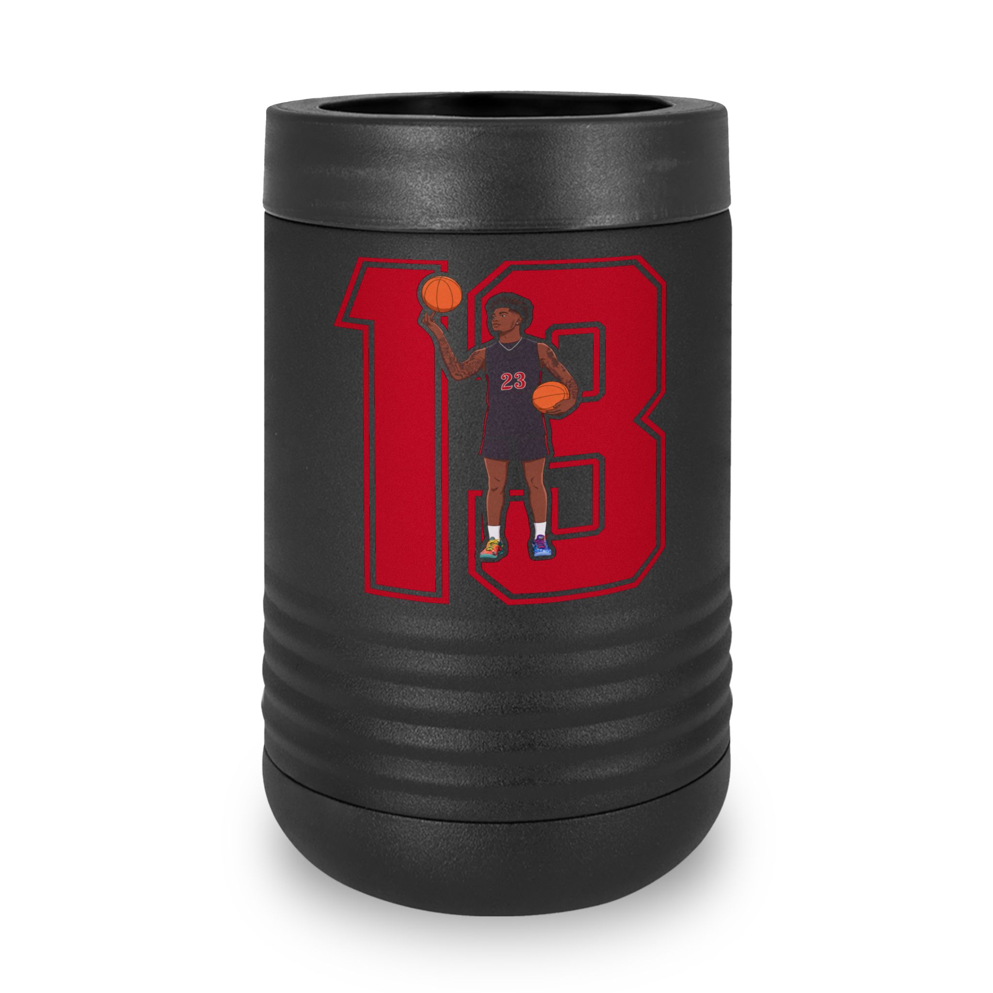 Stainless Can Cooler — character_number in Black