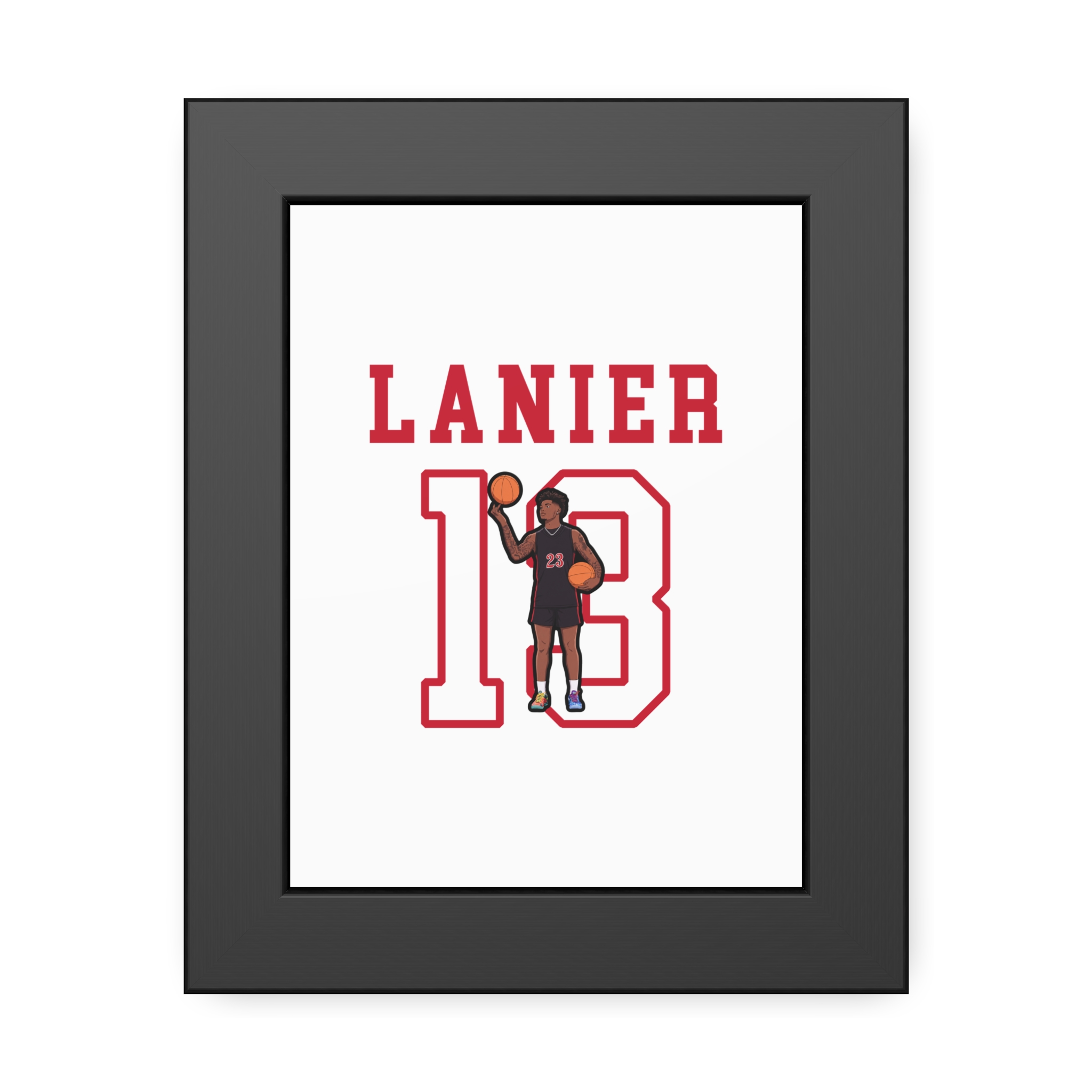Framed Poster — character_shirsey in Black