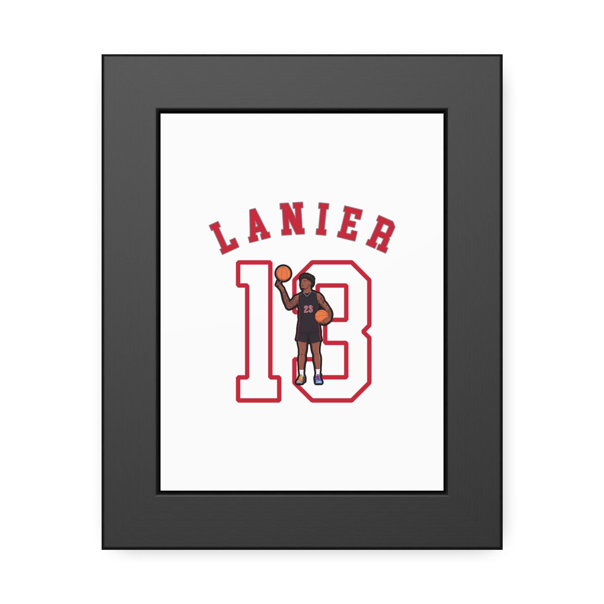 Framed Poster — character_shirsey_arch in Black