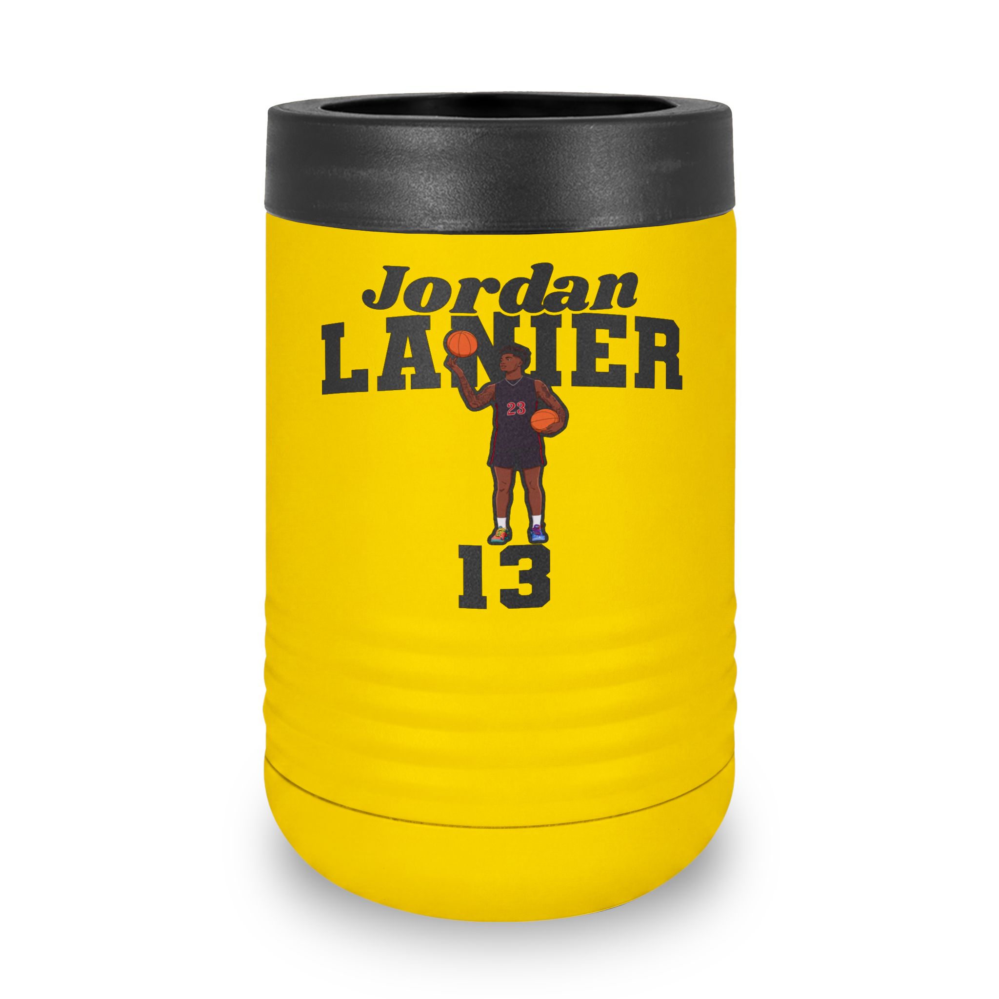 Stainless Can Cooler — character_signature_arch in Yellow