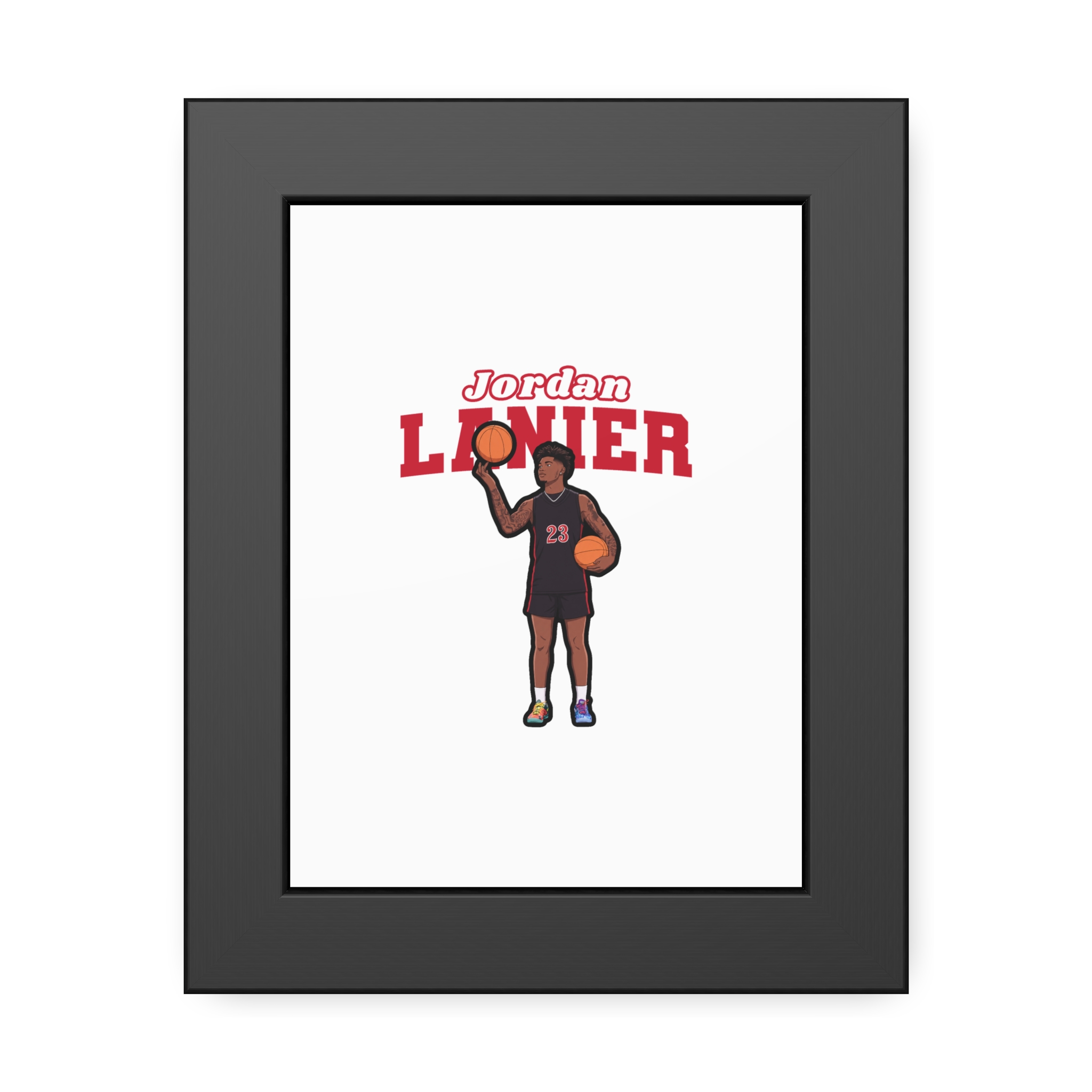 Framed Poster — character_name_arch in Black