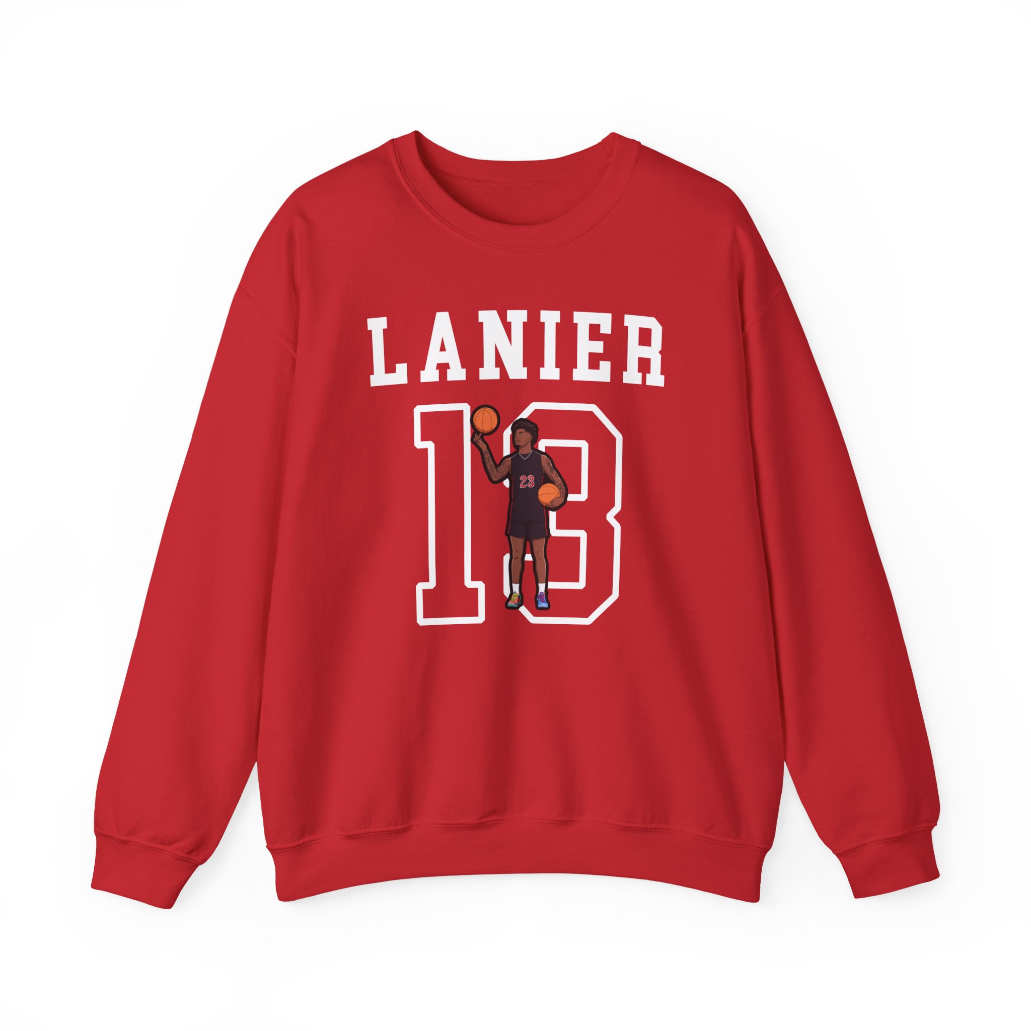 Crewneck Sweatshirt — character_shirsey in Red