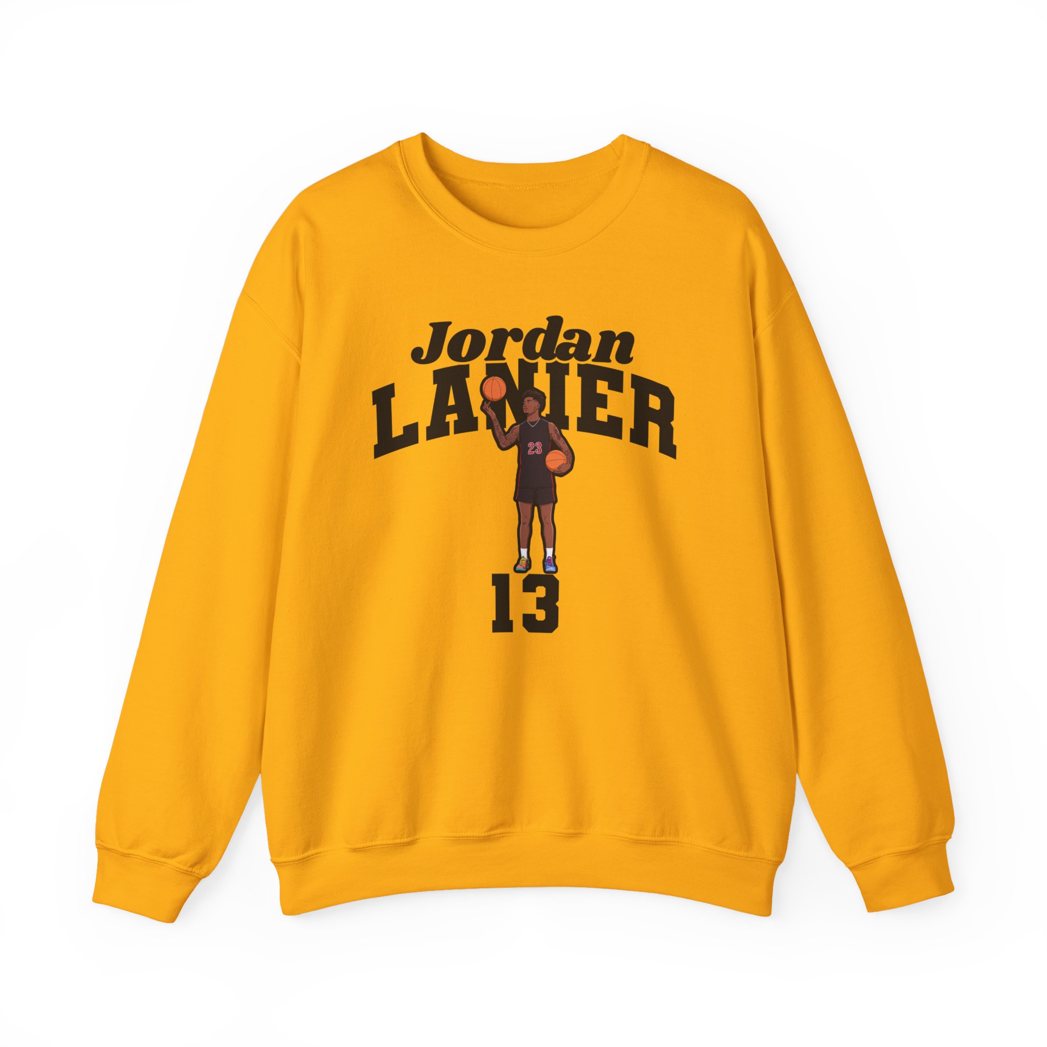 Crewneck Sweatshirt — character_signature_arch in Gold