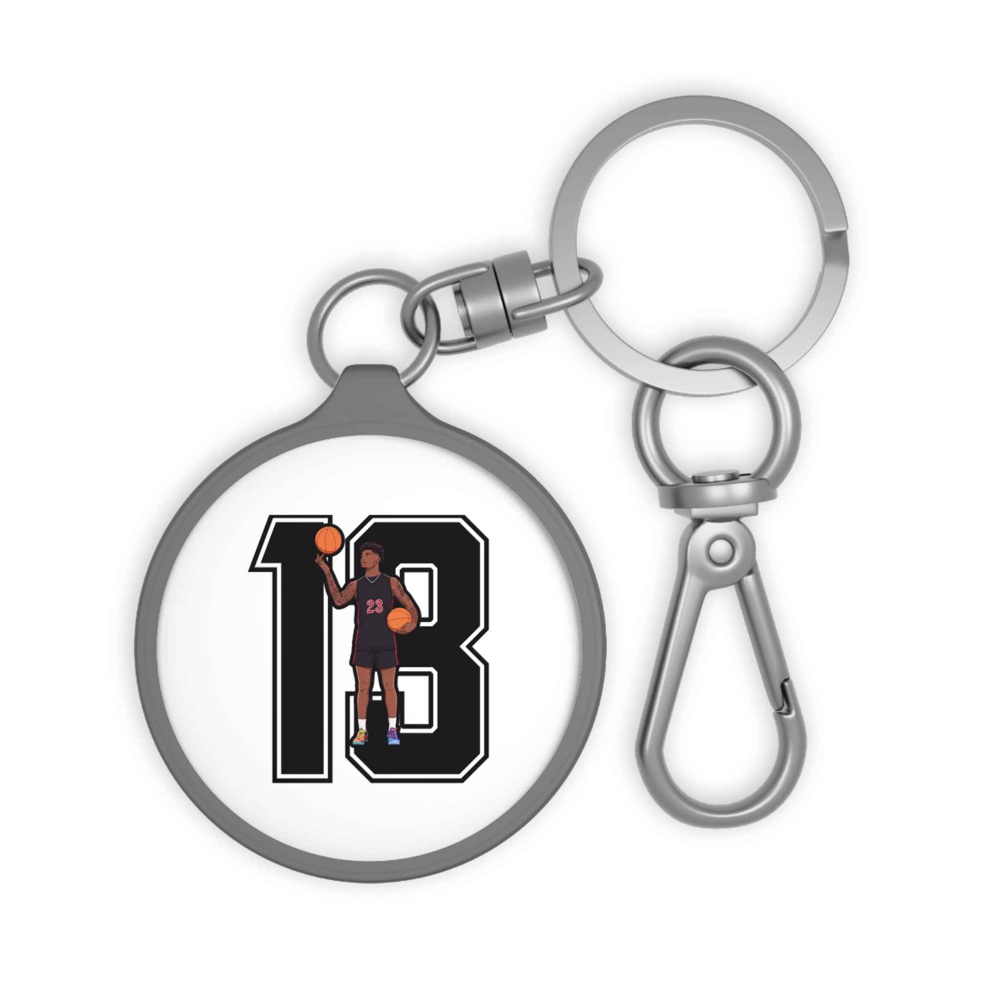 Keychain — character_number in Grey