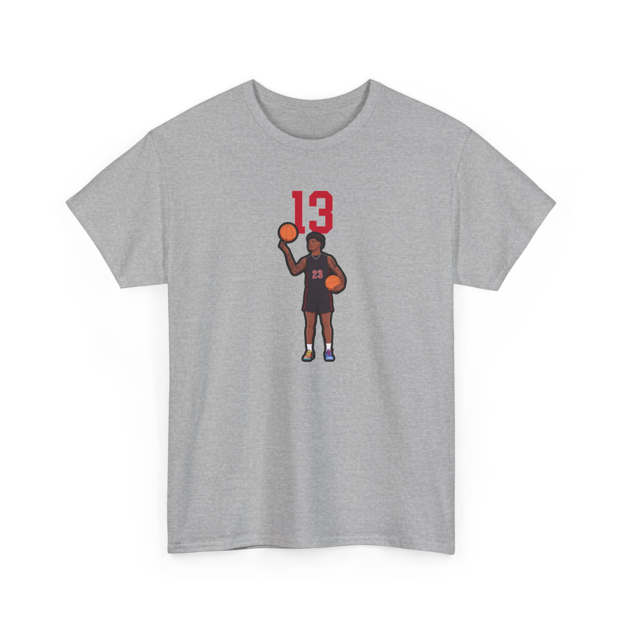 Tee — character_number_top in Grey