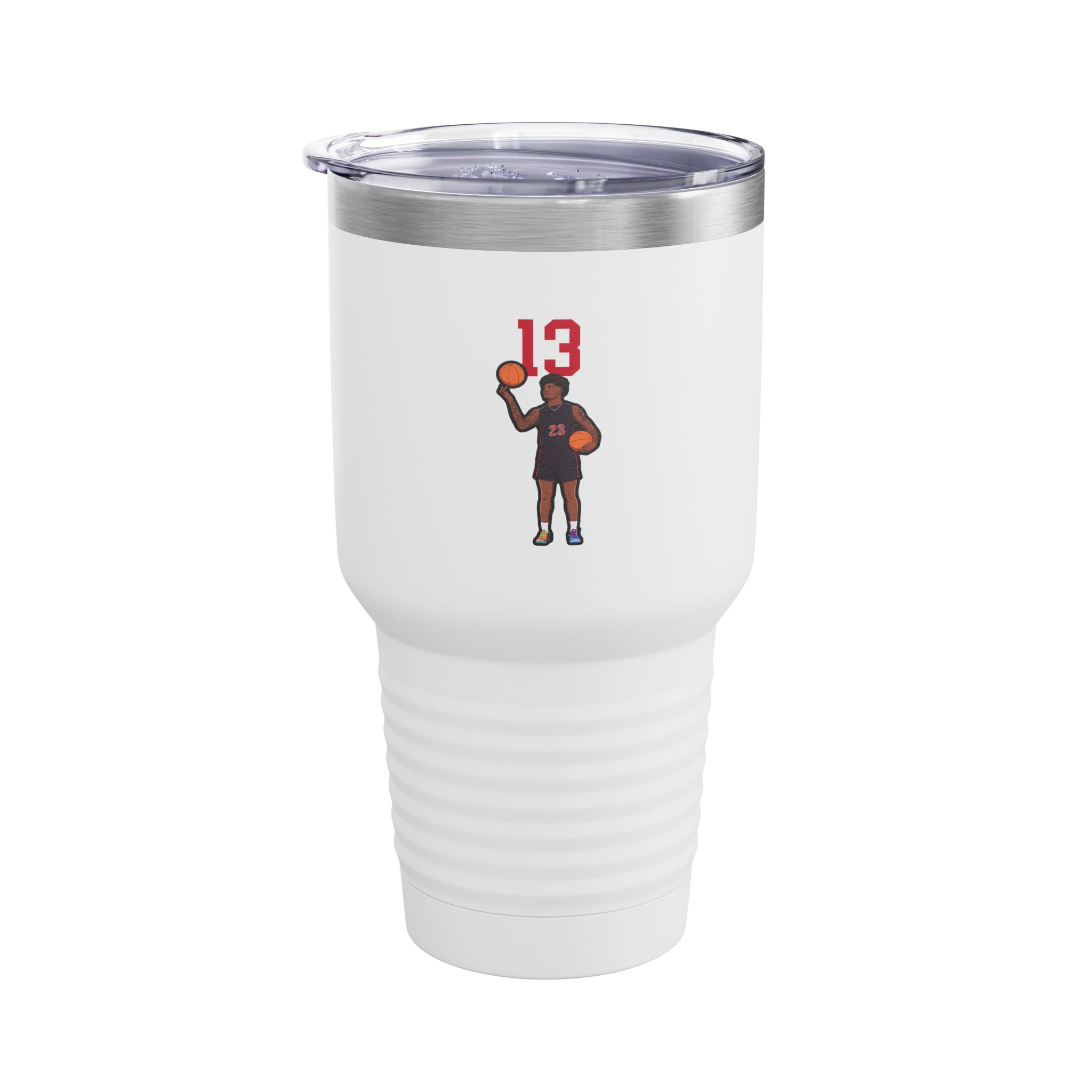 30oz Tumbler — character_number_top in White