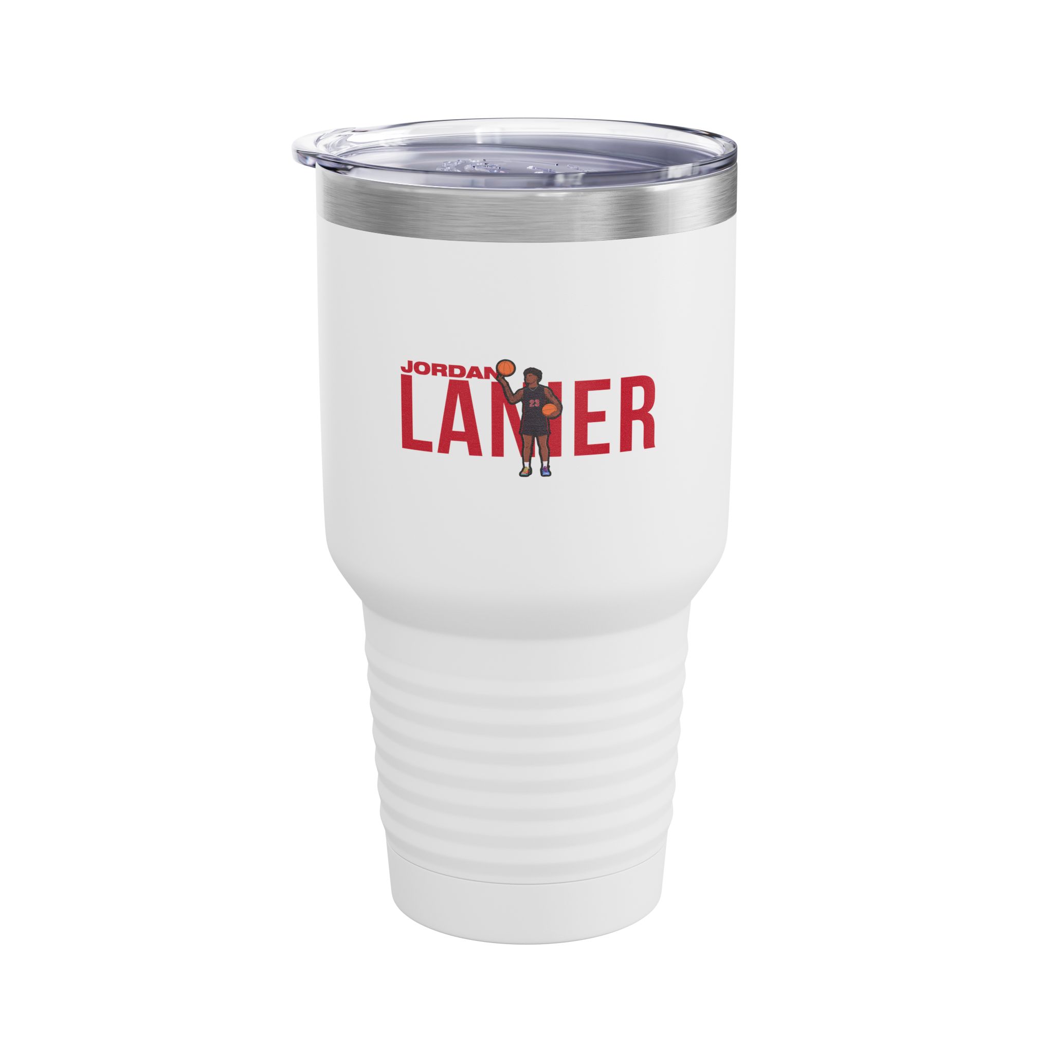 30oz Tumbler — character_player_name in White