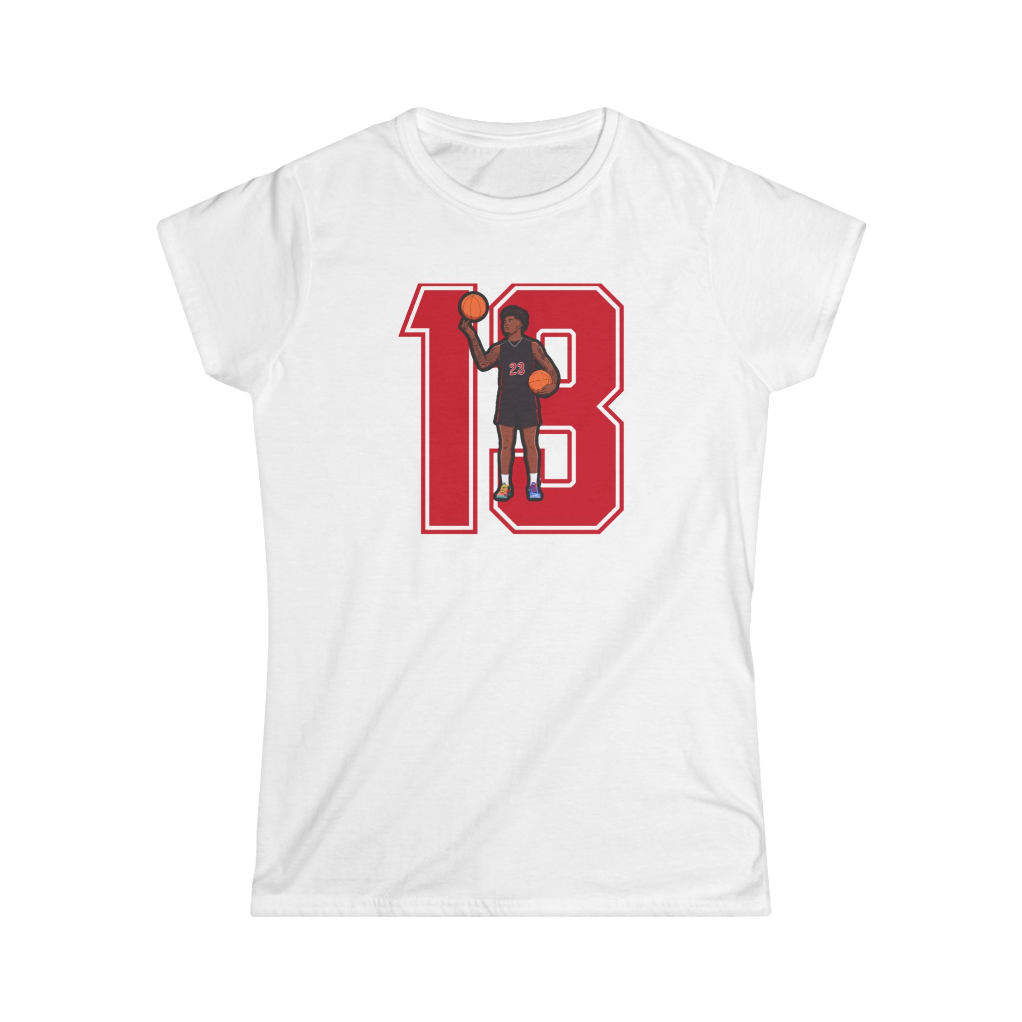Women's Softstyle Tee — character_number in White