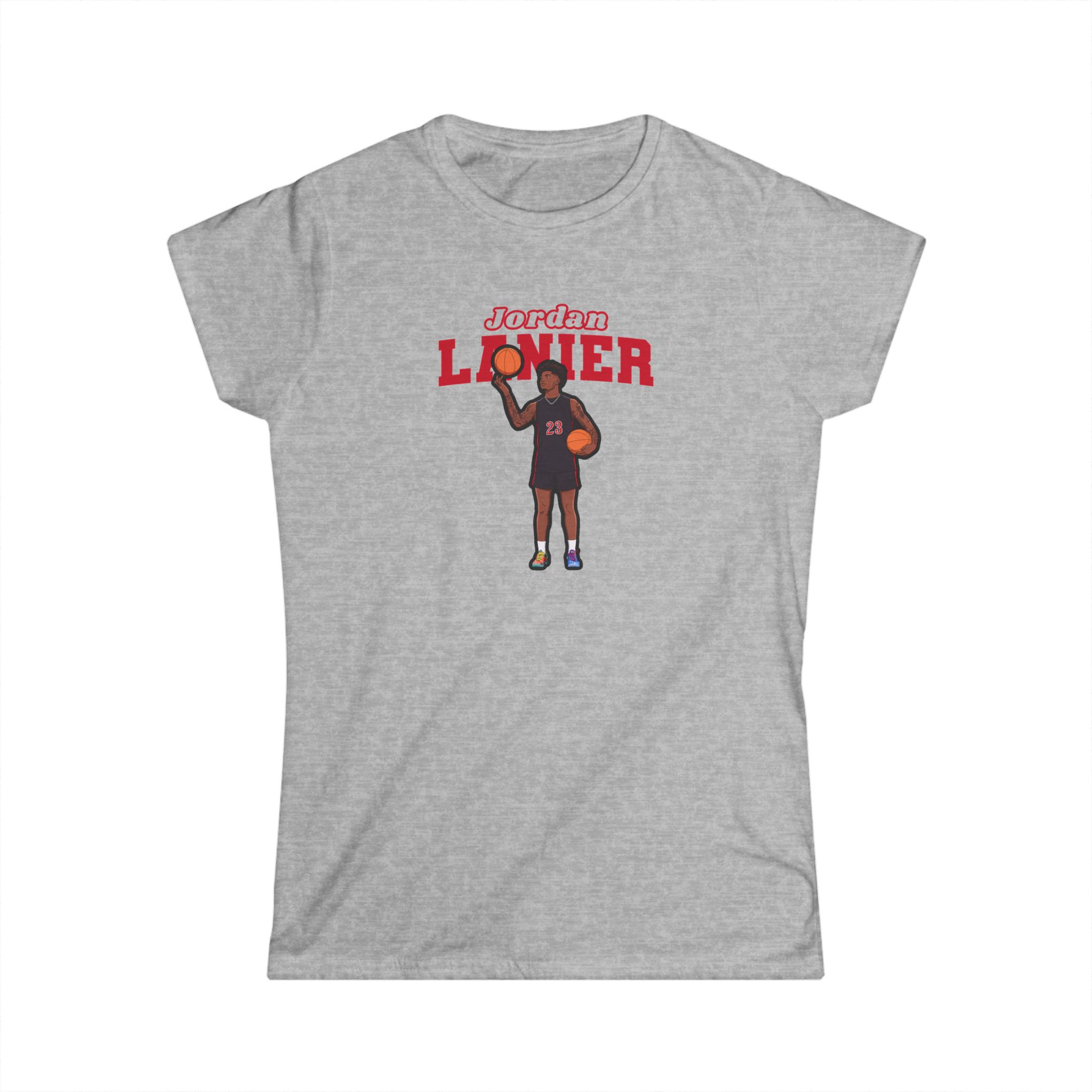 Women's Softstyle Tee — character_name_arch in Grey