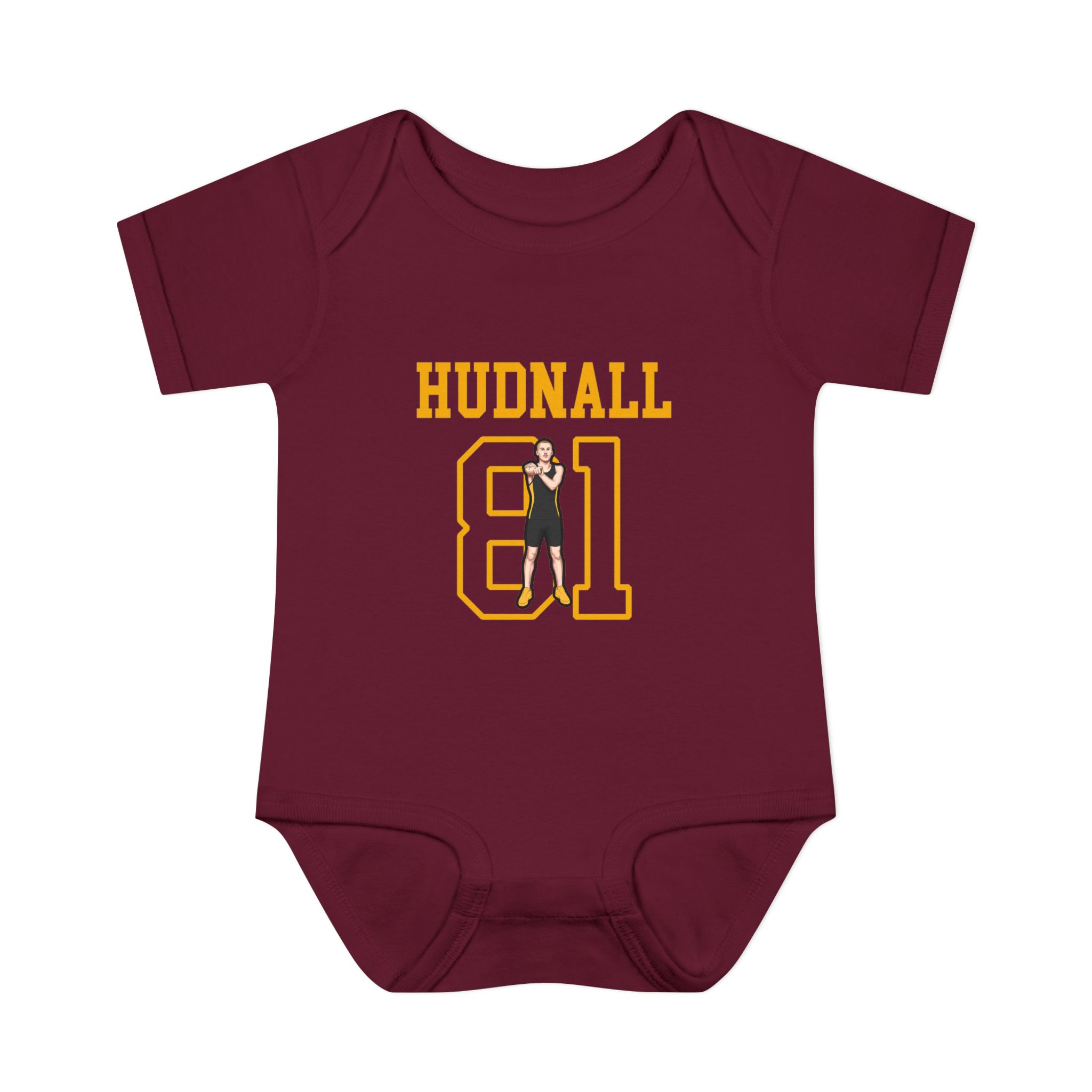 Baby Onesie — character_shirsey in Maroon