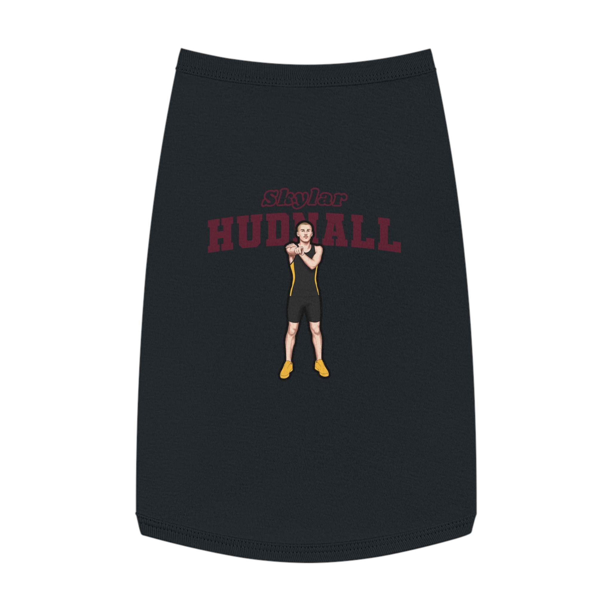 Pet Tank Top — character_name_arch in Black