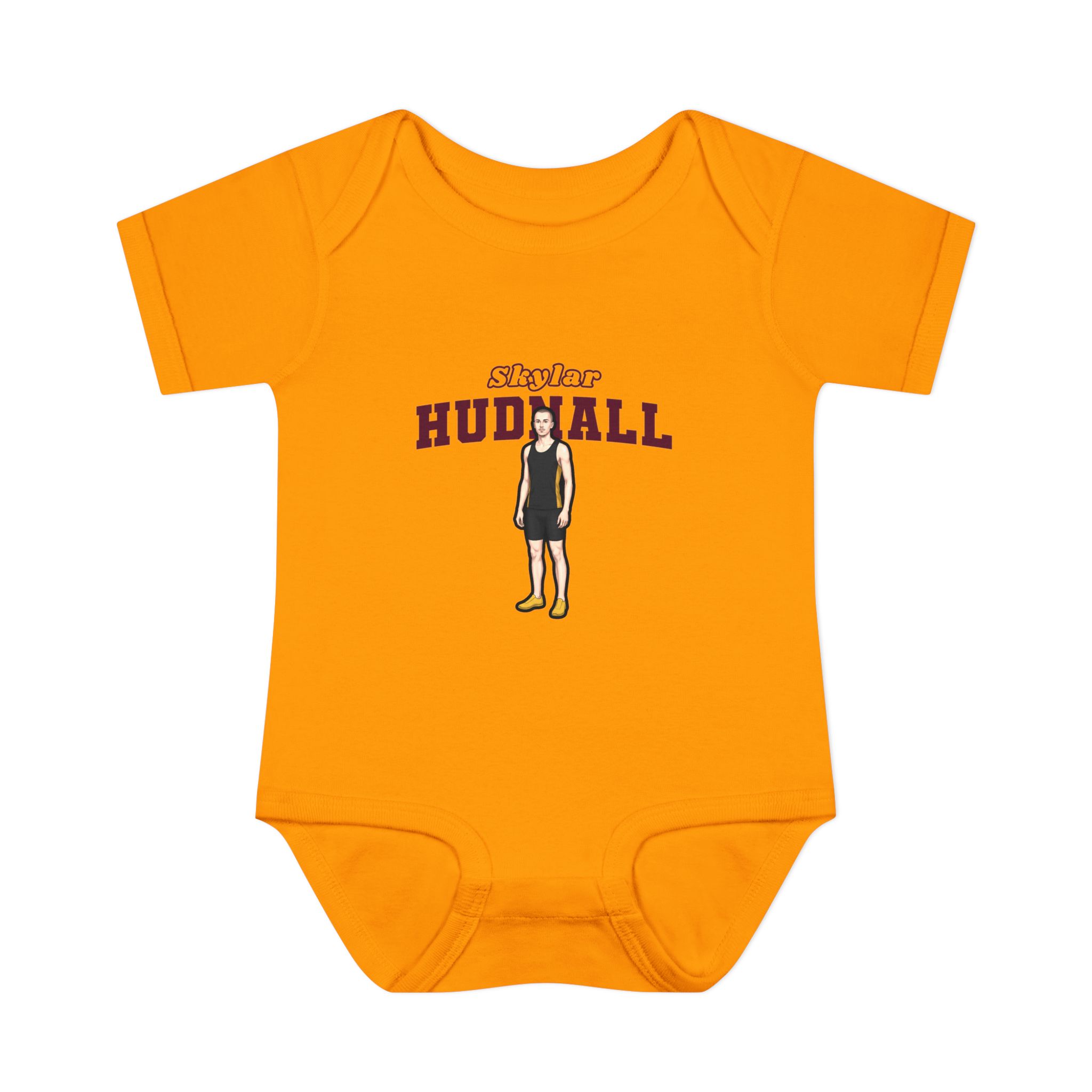 Baby Onesie — character_name_arch in Gold