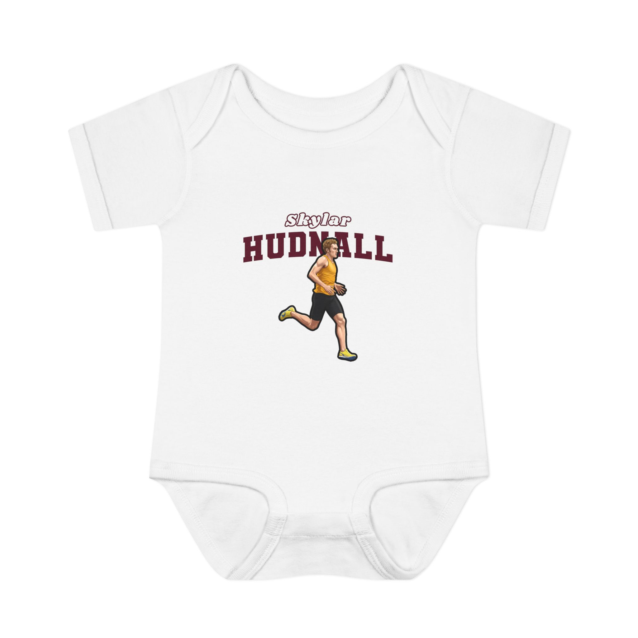 Baby Onesie — character_name_arch in White
