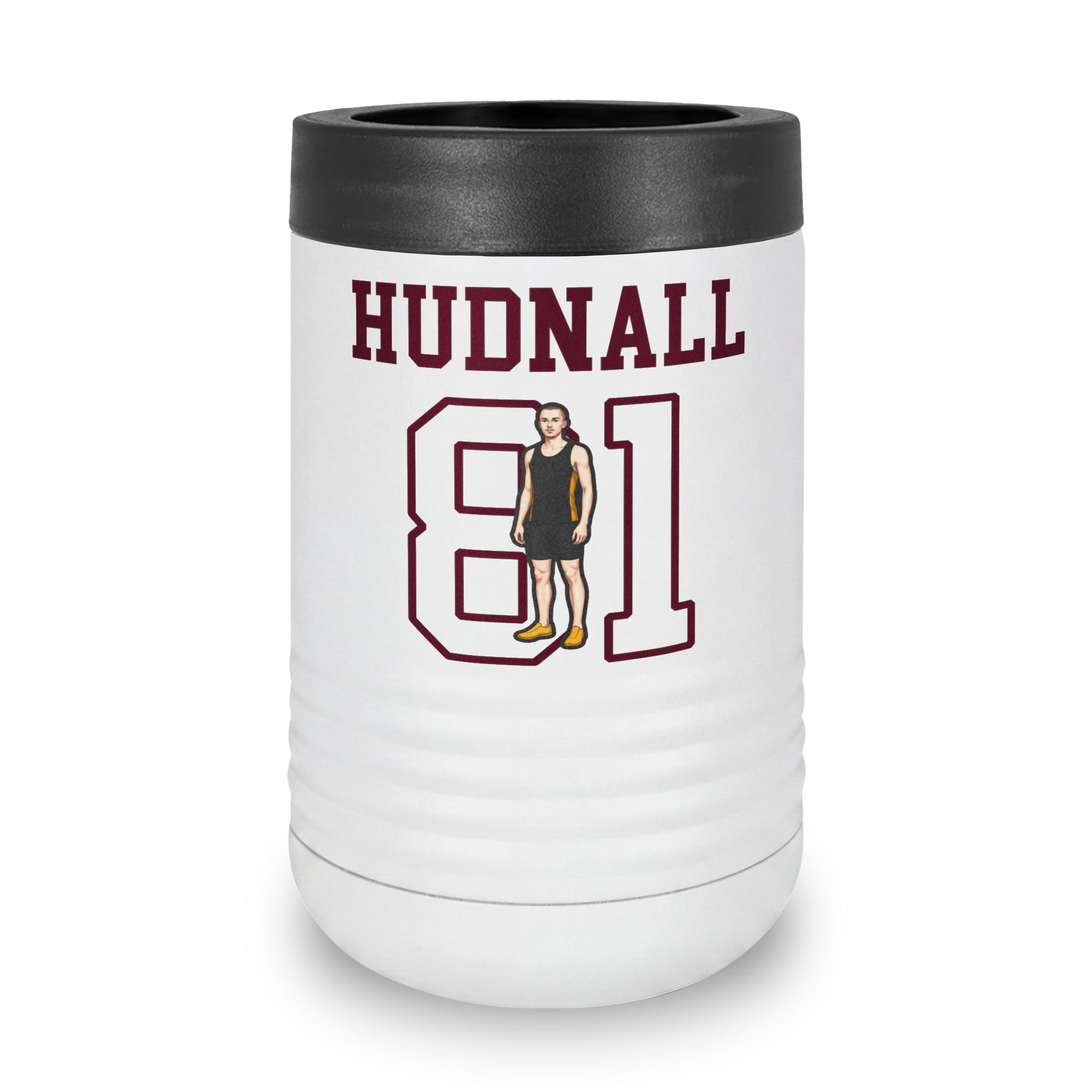 Stainless Can Cooler — character_shirsey in White