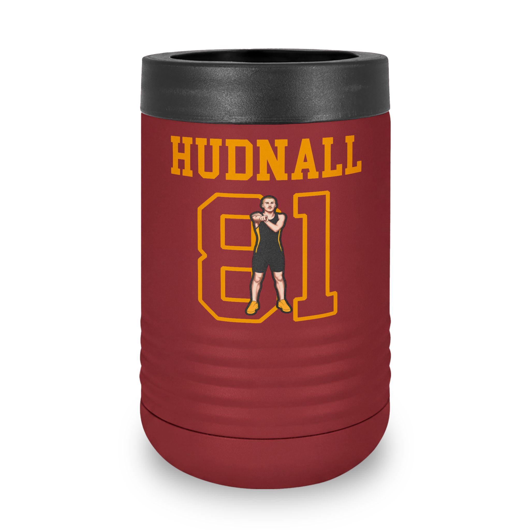 Stainless Can Cooler — character_shirsey in Maroon