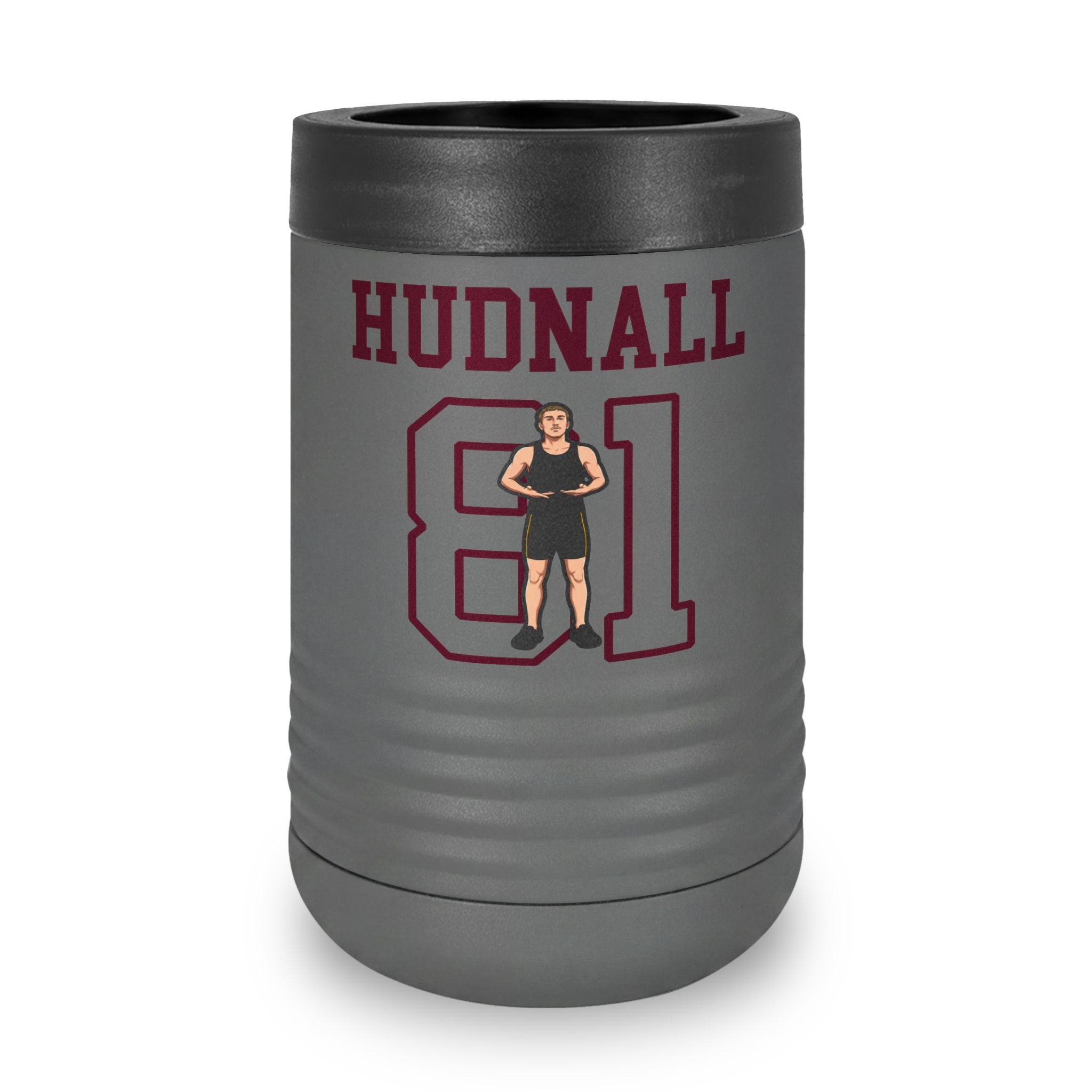 Stainless Can Cooler — character_shirsey in Grey