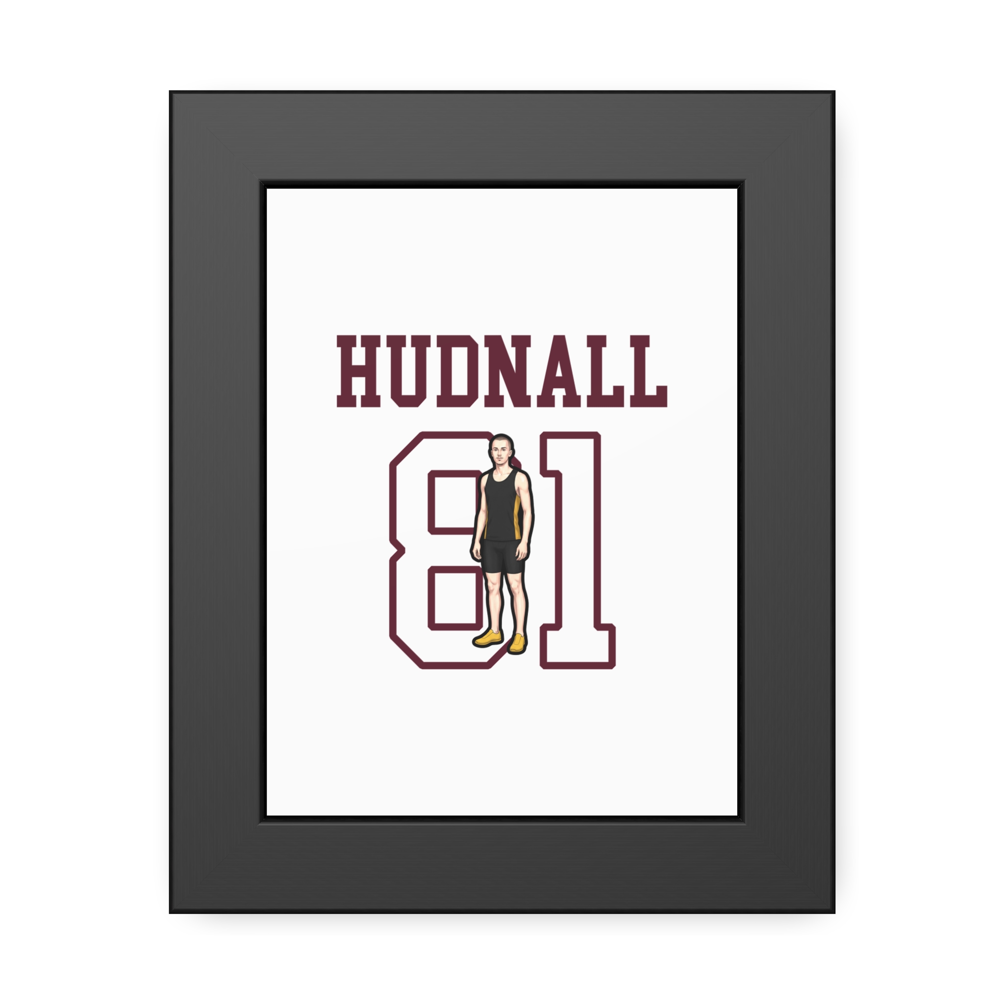 Framed Poster — character_shirsey in Black