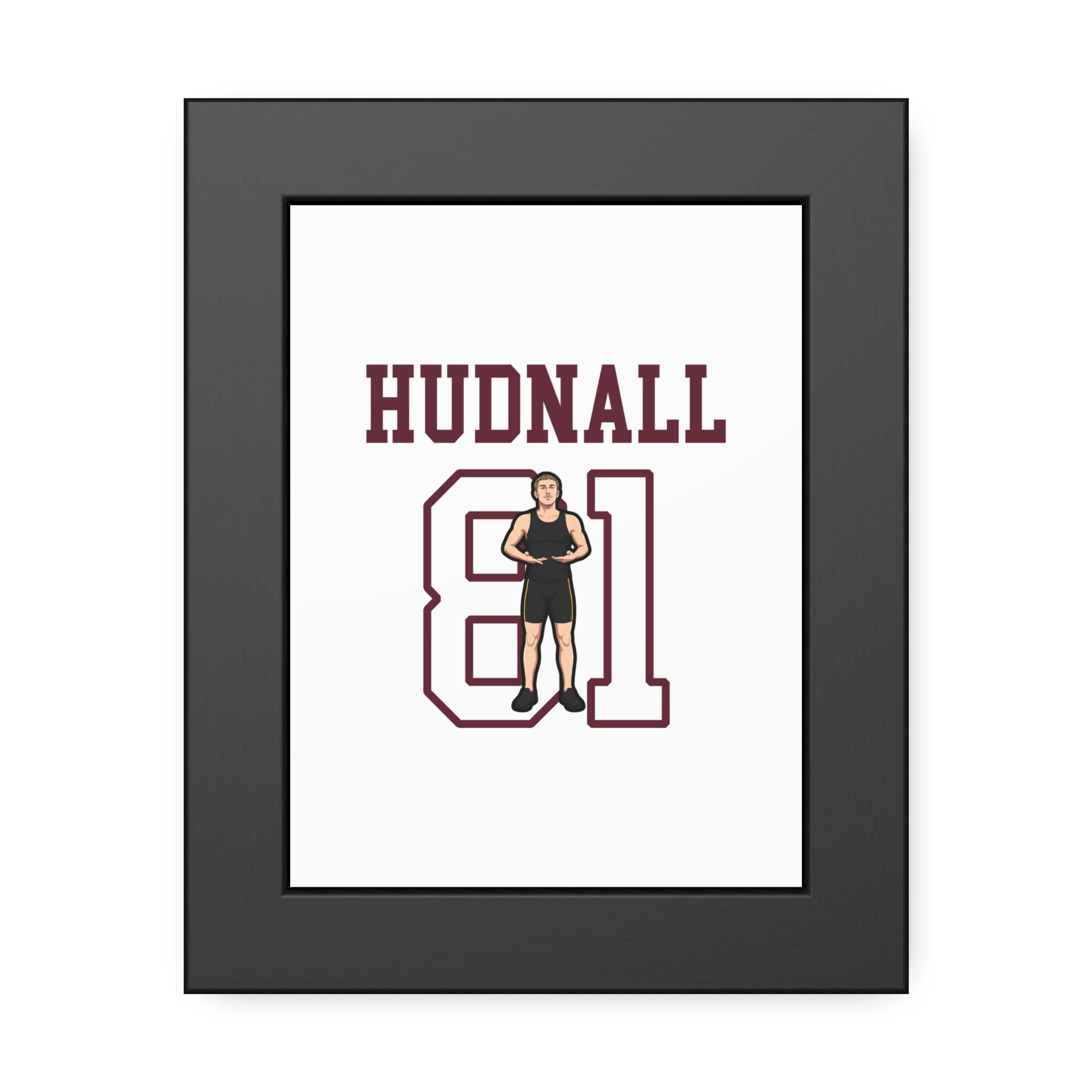 Framed Poster — character_shirsey in Black