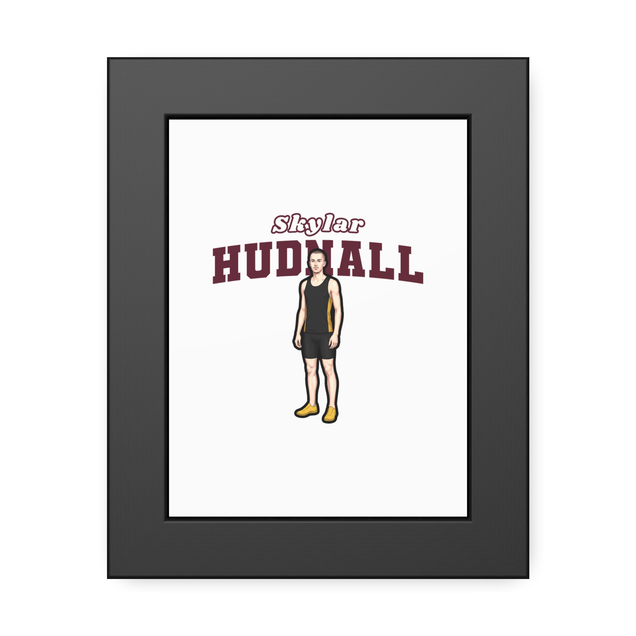 Framed Poster — character_name_arch in Black