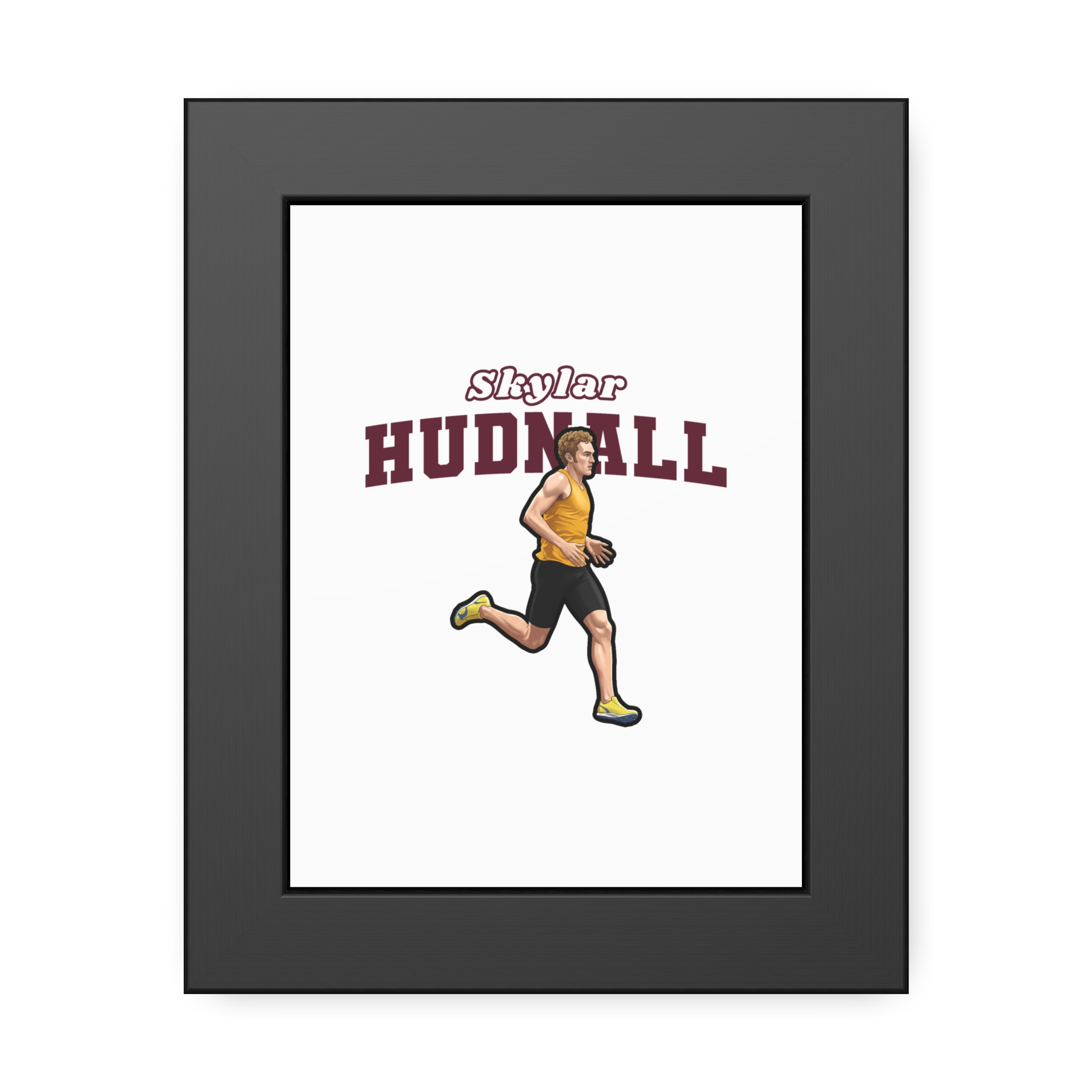 Framed Poster — character_name_arch in Black