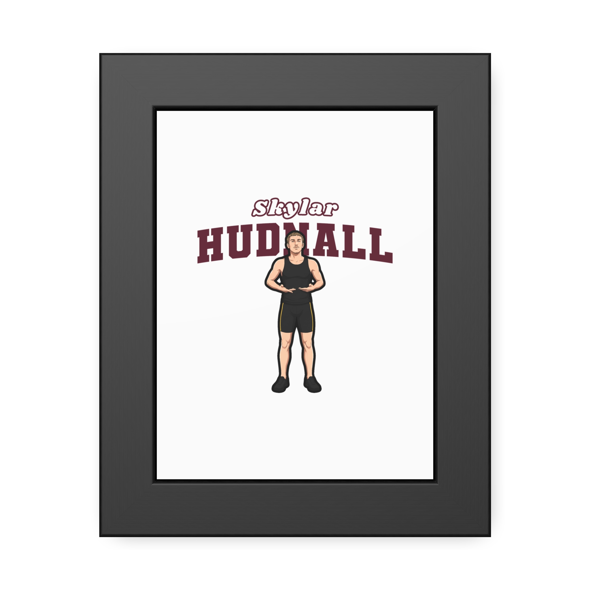 Framed Poster — character_name_arch in Black