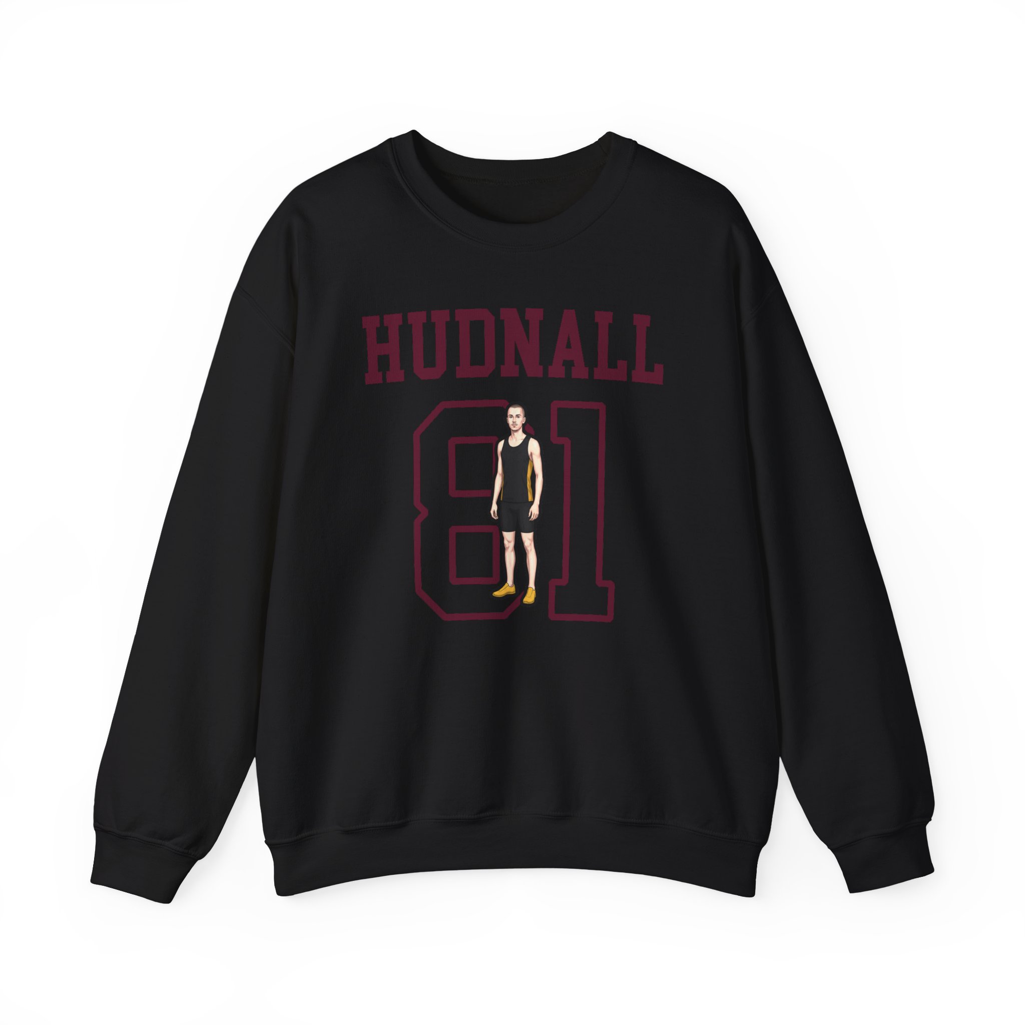 Crewneck Sweatshirt — character_shirsey in Black