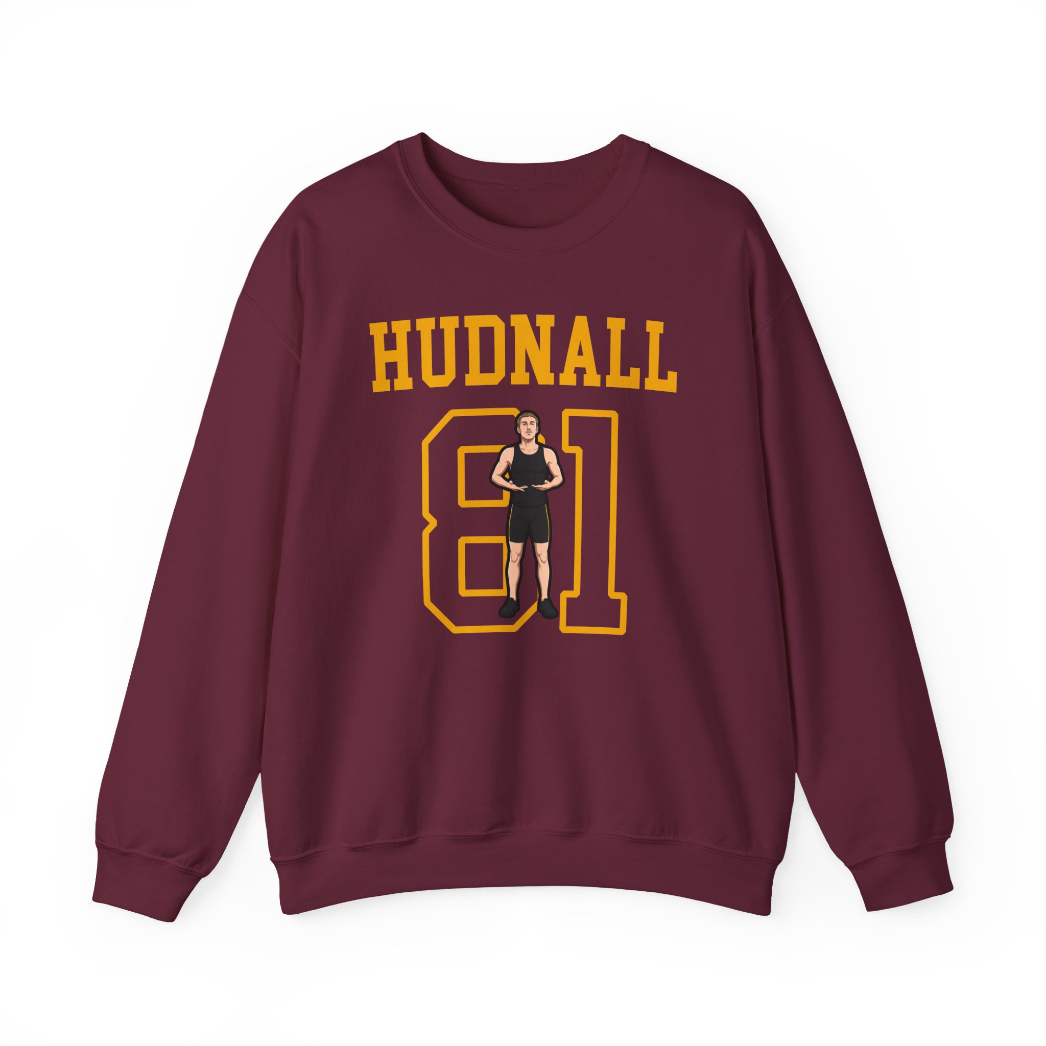 Crewneck Sweatshirt — character_shirsey in Maroon